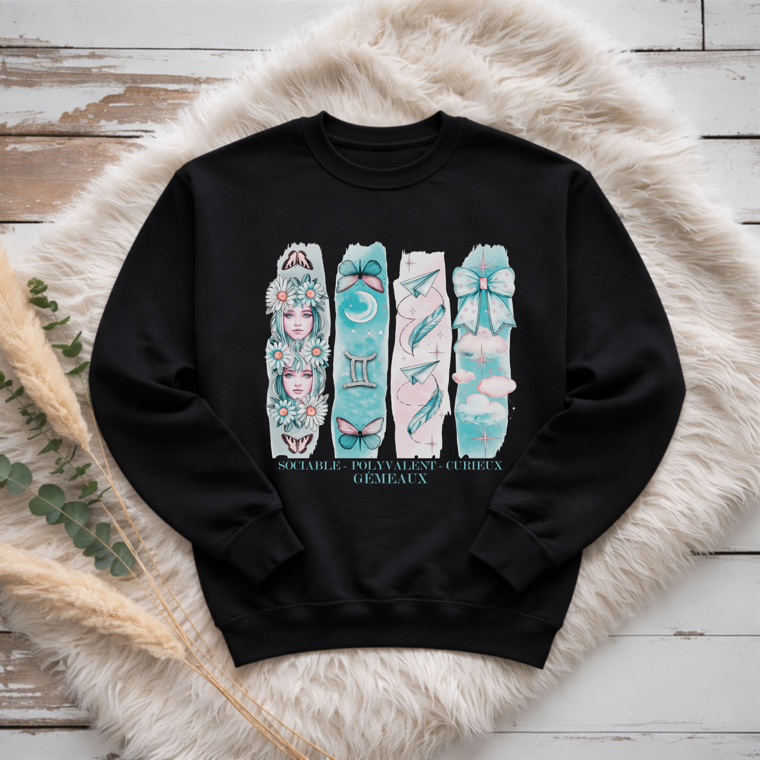 Crewneck Astrologie - Gémeaux Atelier Rose Bonbon