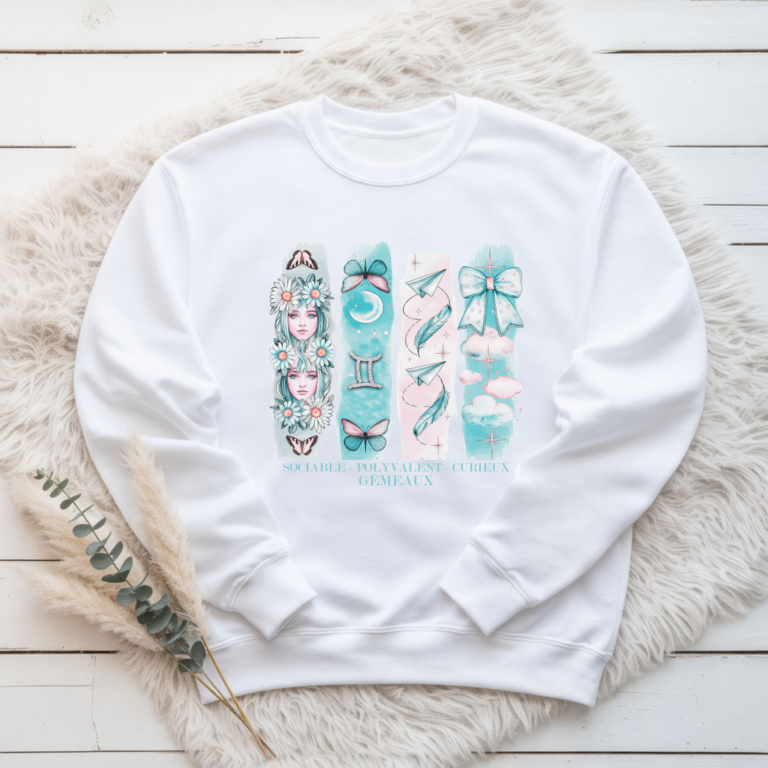 Crewneck Astrologie - Gémeaux Atelier Rose Bonbon