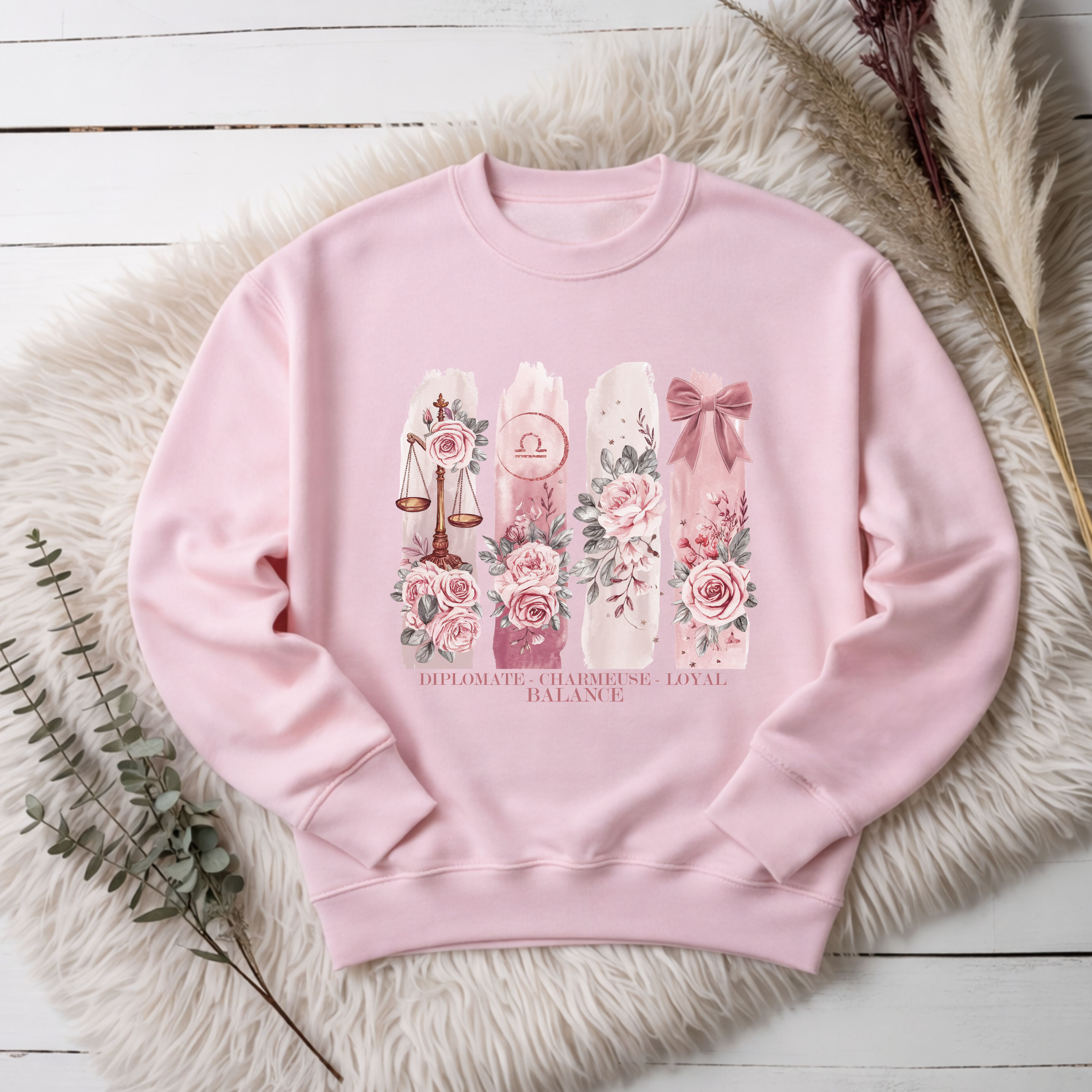 Crewneck Astrologie - Balance Atelier Rose Bonbon