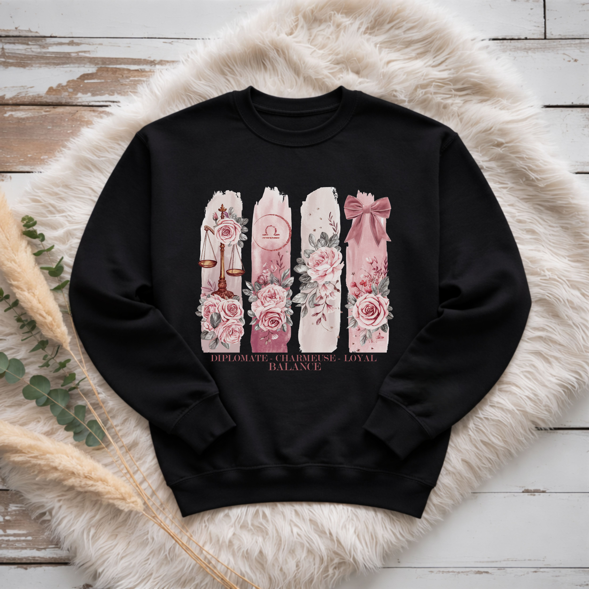 Crewneck Astrologie - Balance Atelier Rose Bonbon
