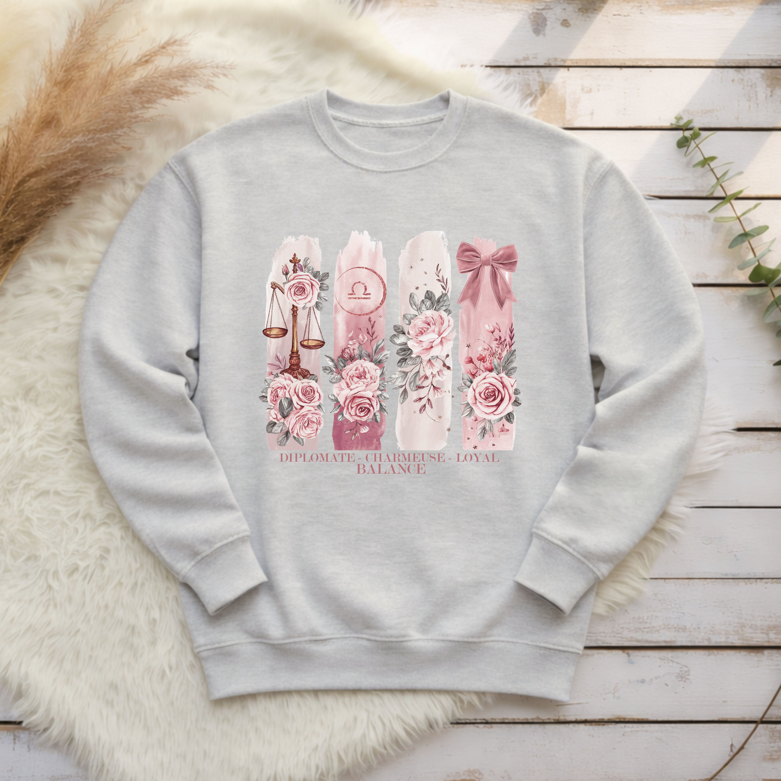 Crewneck Astrologie - Balance Atelier Rose Bonbon