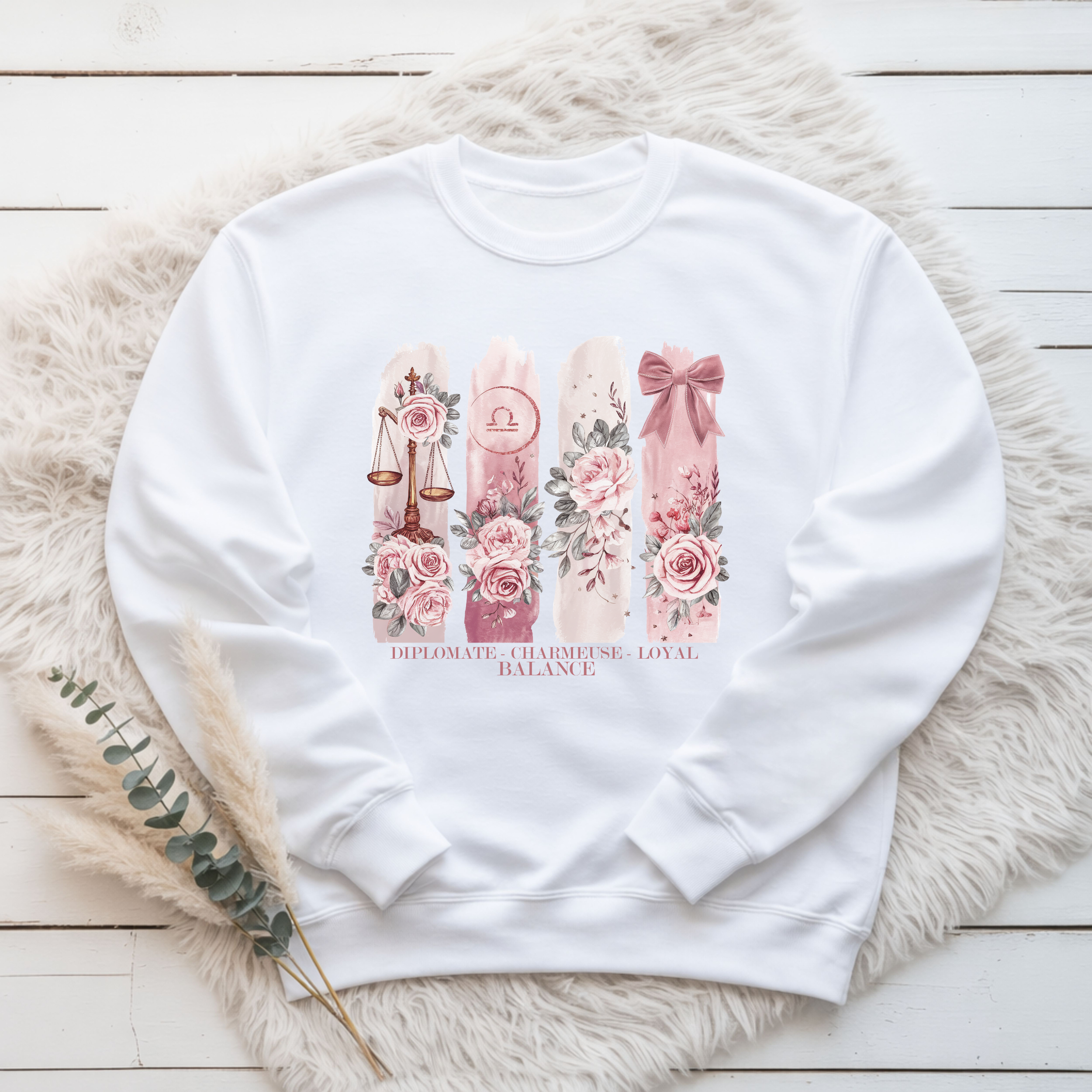 Crewneck Astrologie - Balance Atelier Rose Bonbon