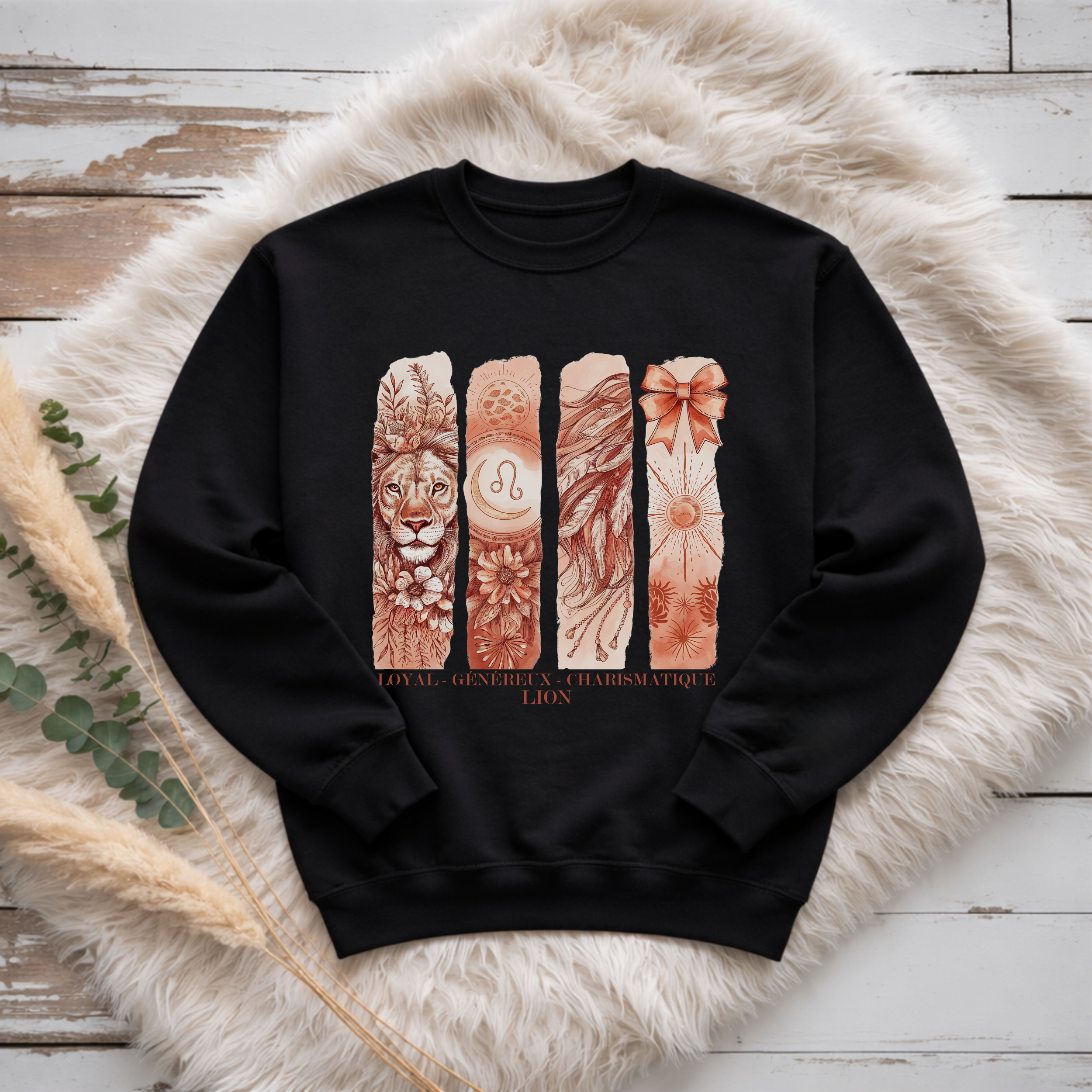 Crewneck Astrologie - Lion Atelier Rose Bonbon