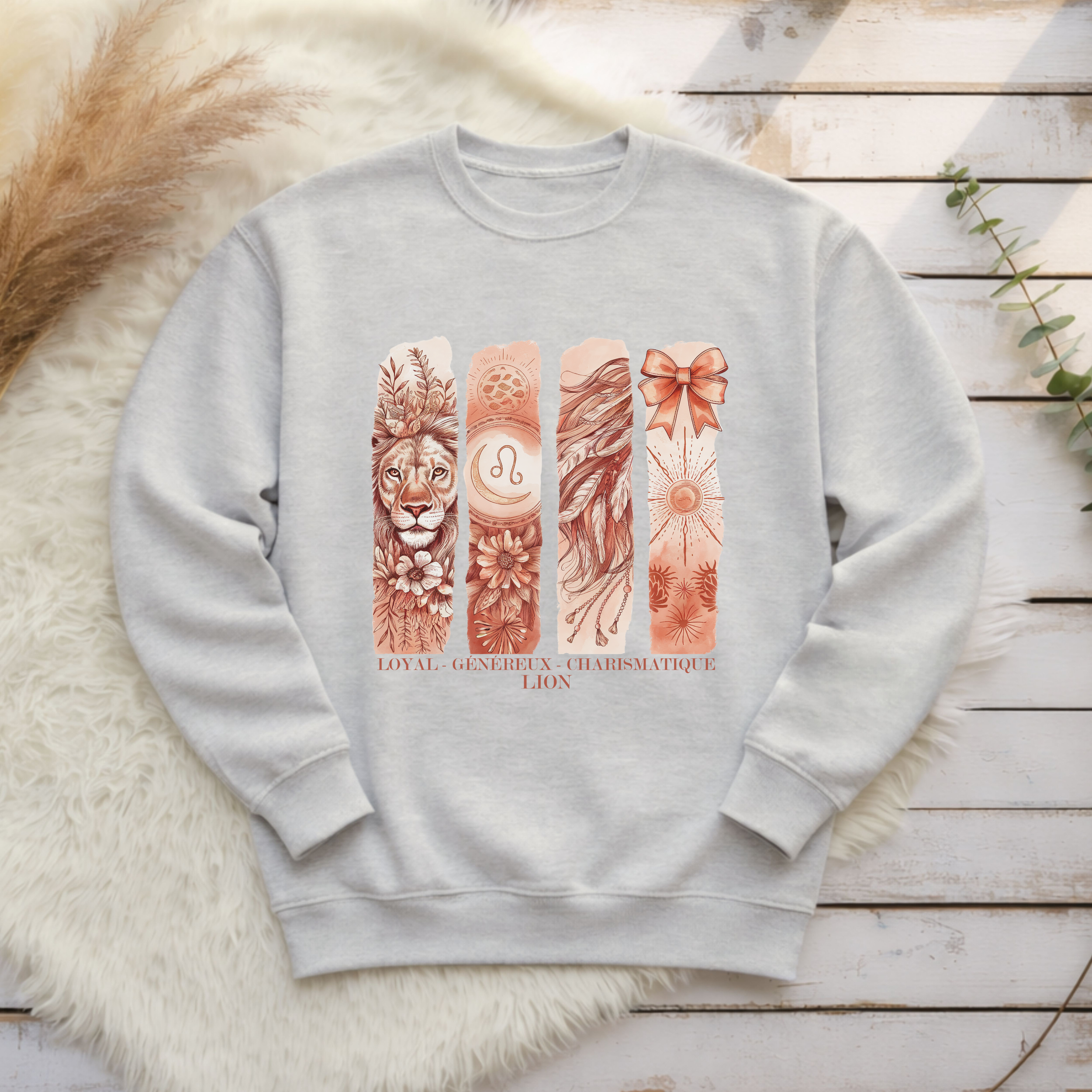 Crewneck Astrologie - Lion Atelier Rose Bonbon