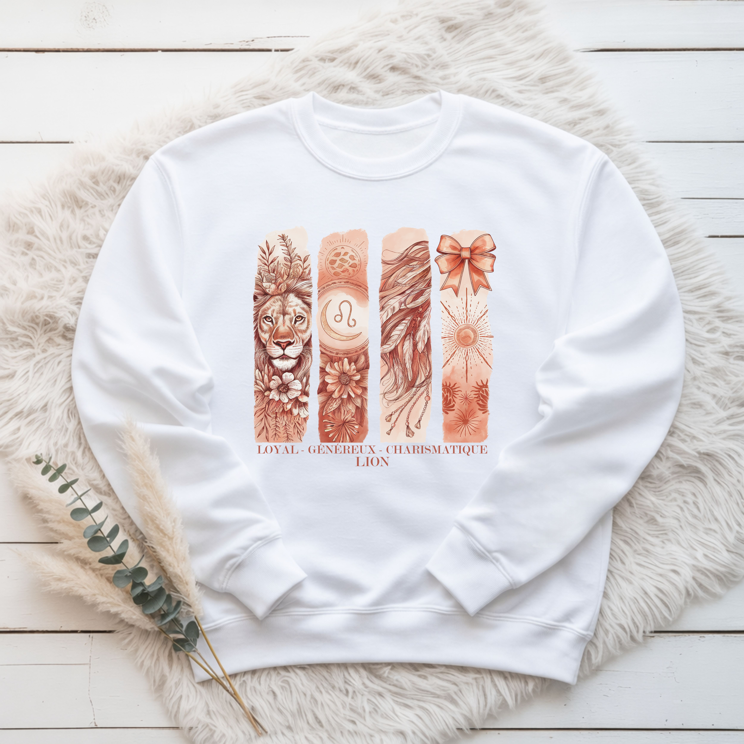 Crewneck Astrologie - Lion Atelier Rose Bonbon
