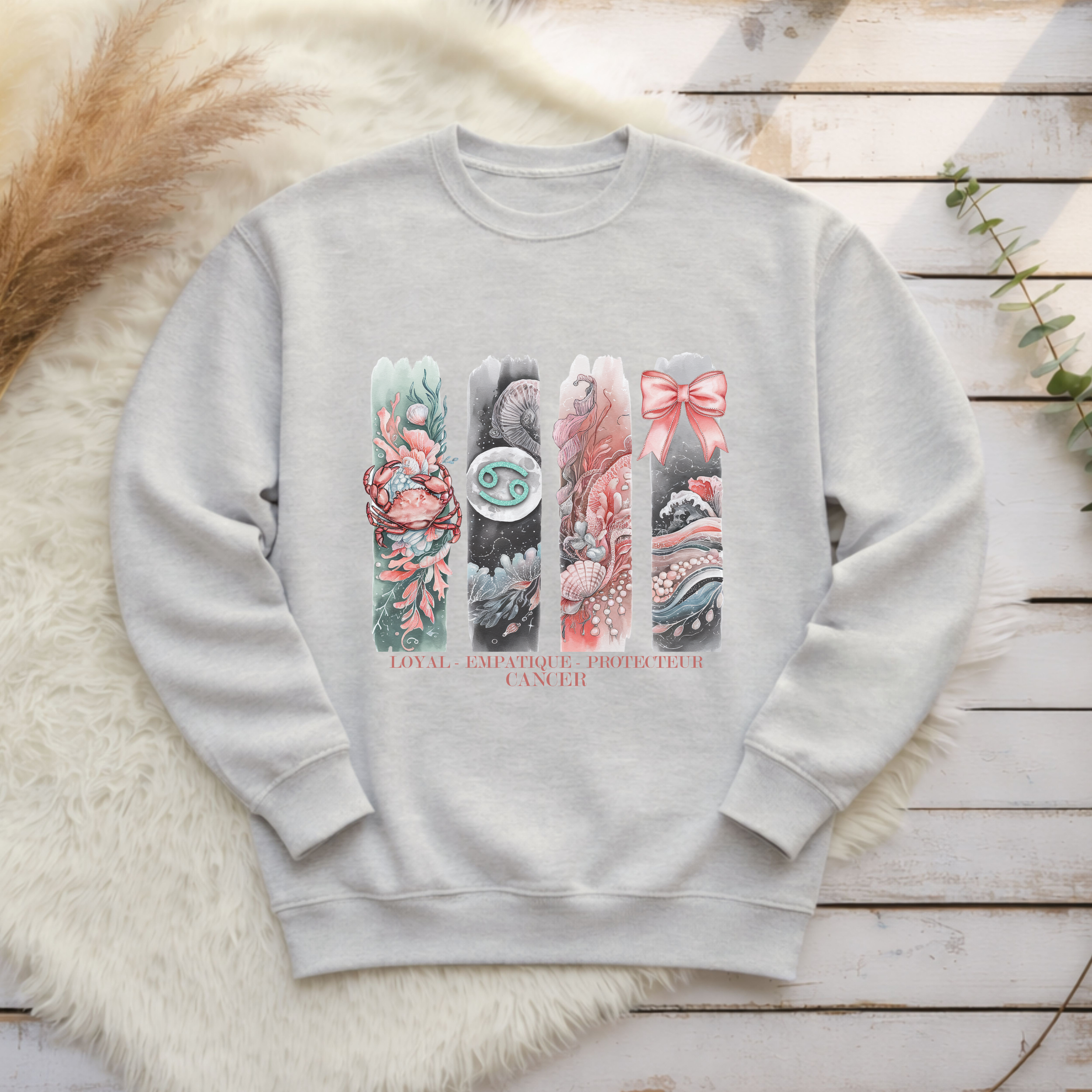 Crewneck Astrologie - Cancer Atelier Rose Bonbon
