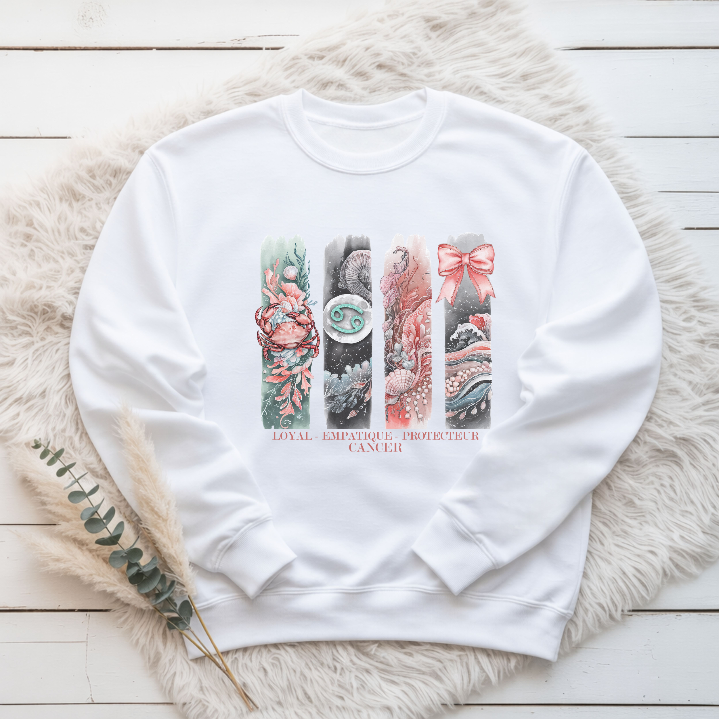 Crewneck Astrologie - Cancer Atelier Rose Bonbon