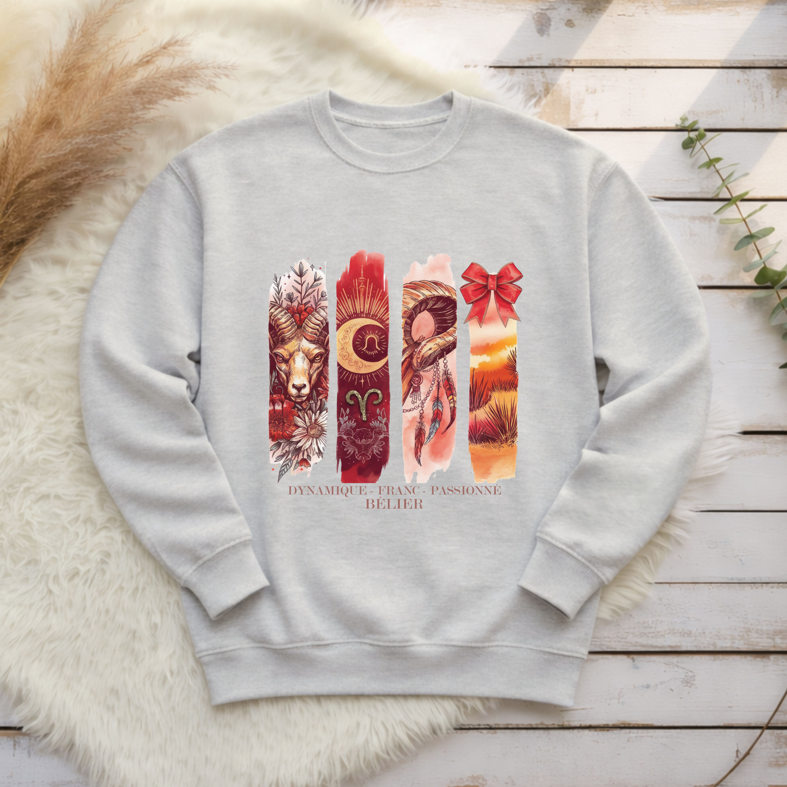 Crewneck Astrologie - Bélier Atelier Rose Bonbon