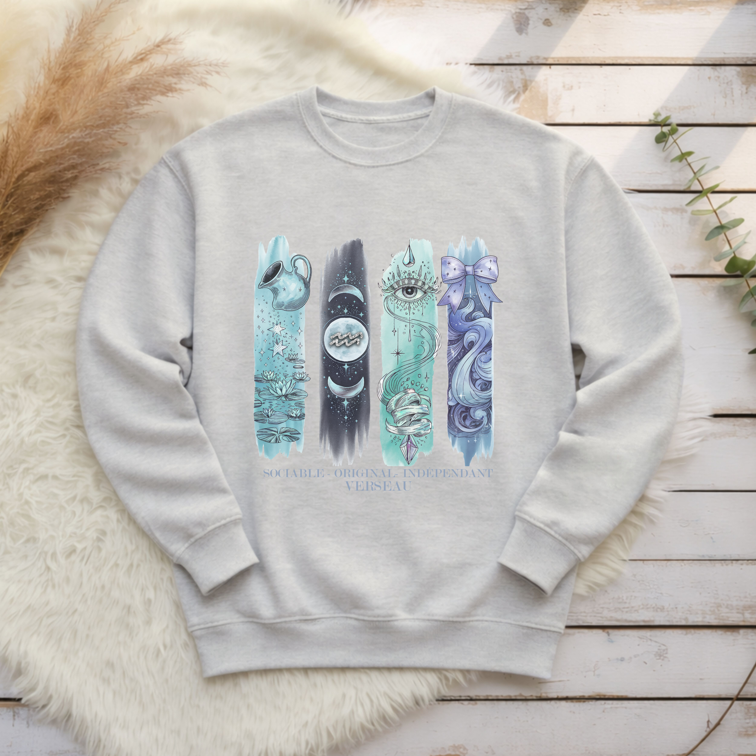 Crewneck Astrologie - Verseau Atelier Rose Bonbon