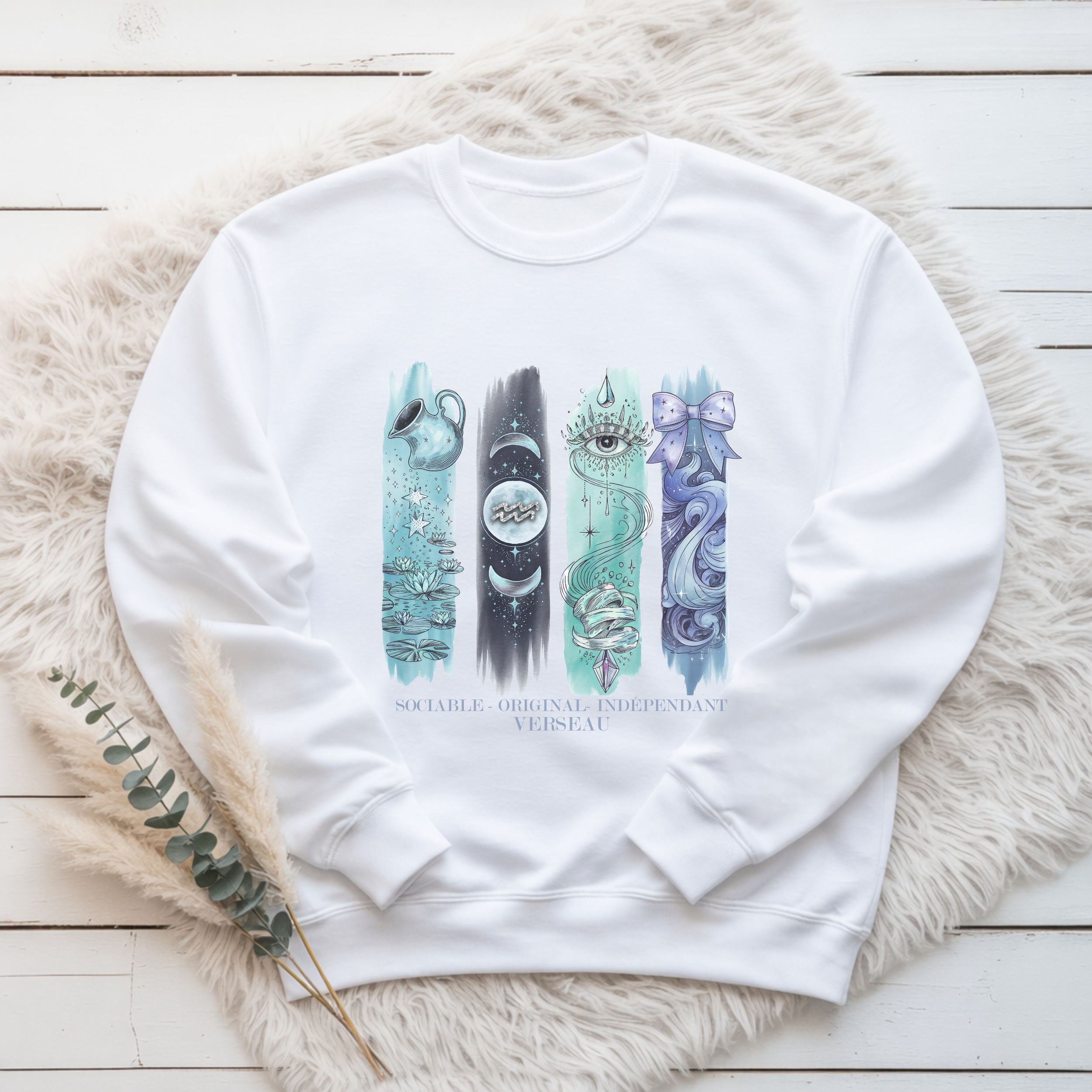 Crewneck Astrologie - Verseau Atelier Rose Bonbon