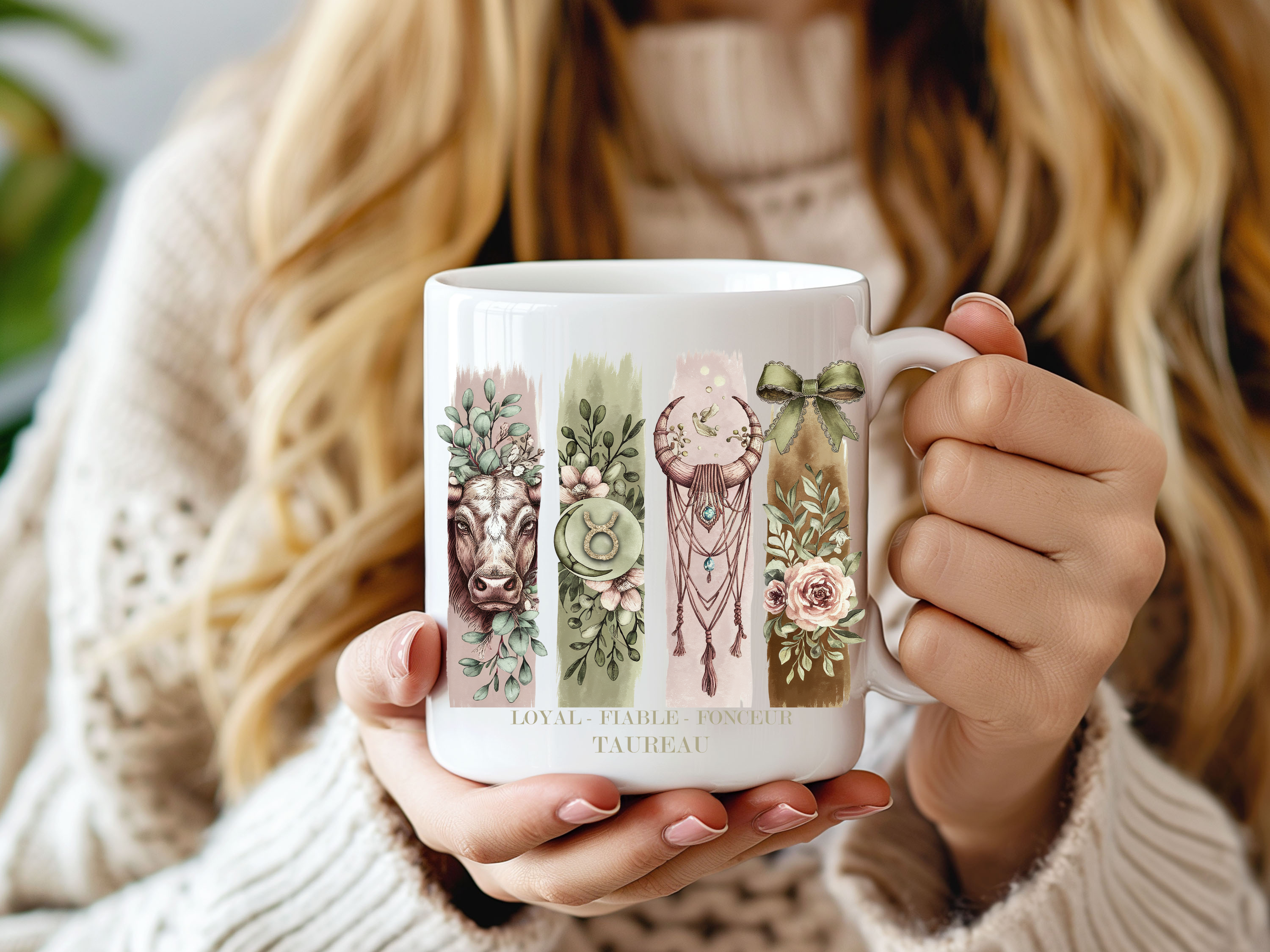 Tasse 15 oz Astrologie - Taureau Atelier Rose Bonbon