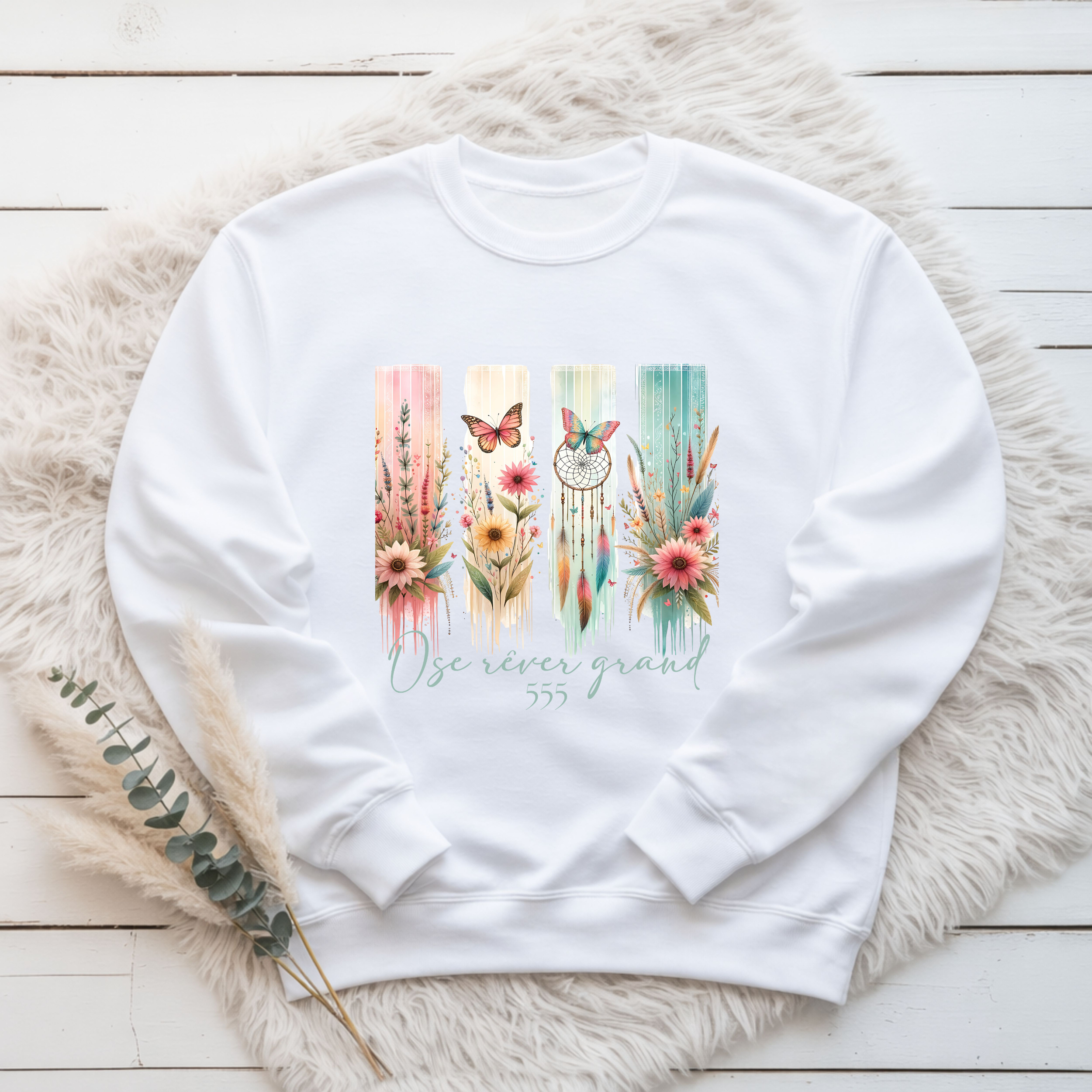 Crewneck - Ose rêver grand Atelier Rose Bonbon