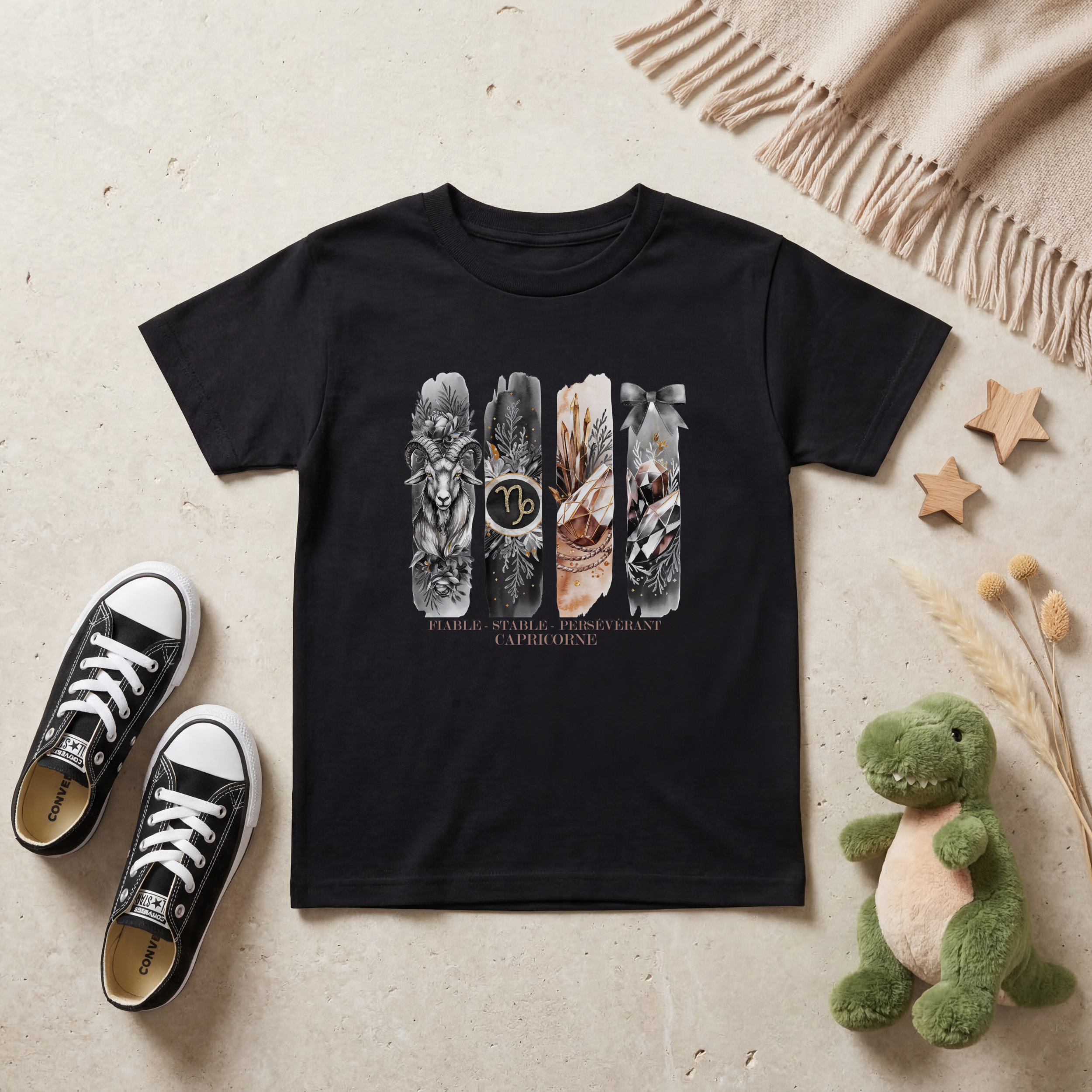 T-shirt Enfant Astrologie - Capricorne Atelier Rose Bonbon