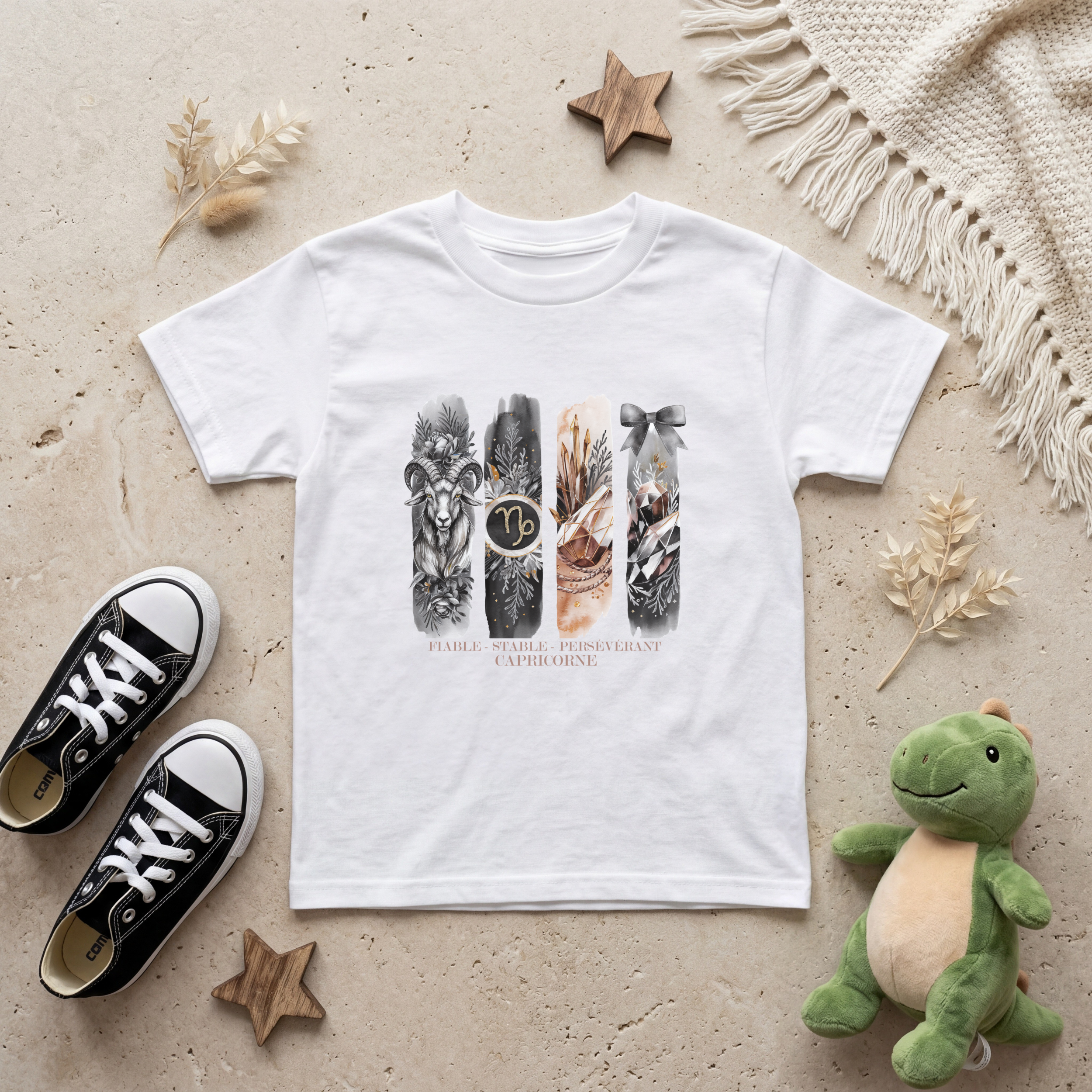 T-shirt Enfant Astrologie - Capricorne Atelier Rose Bonbon
