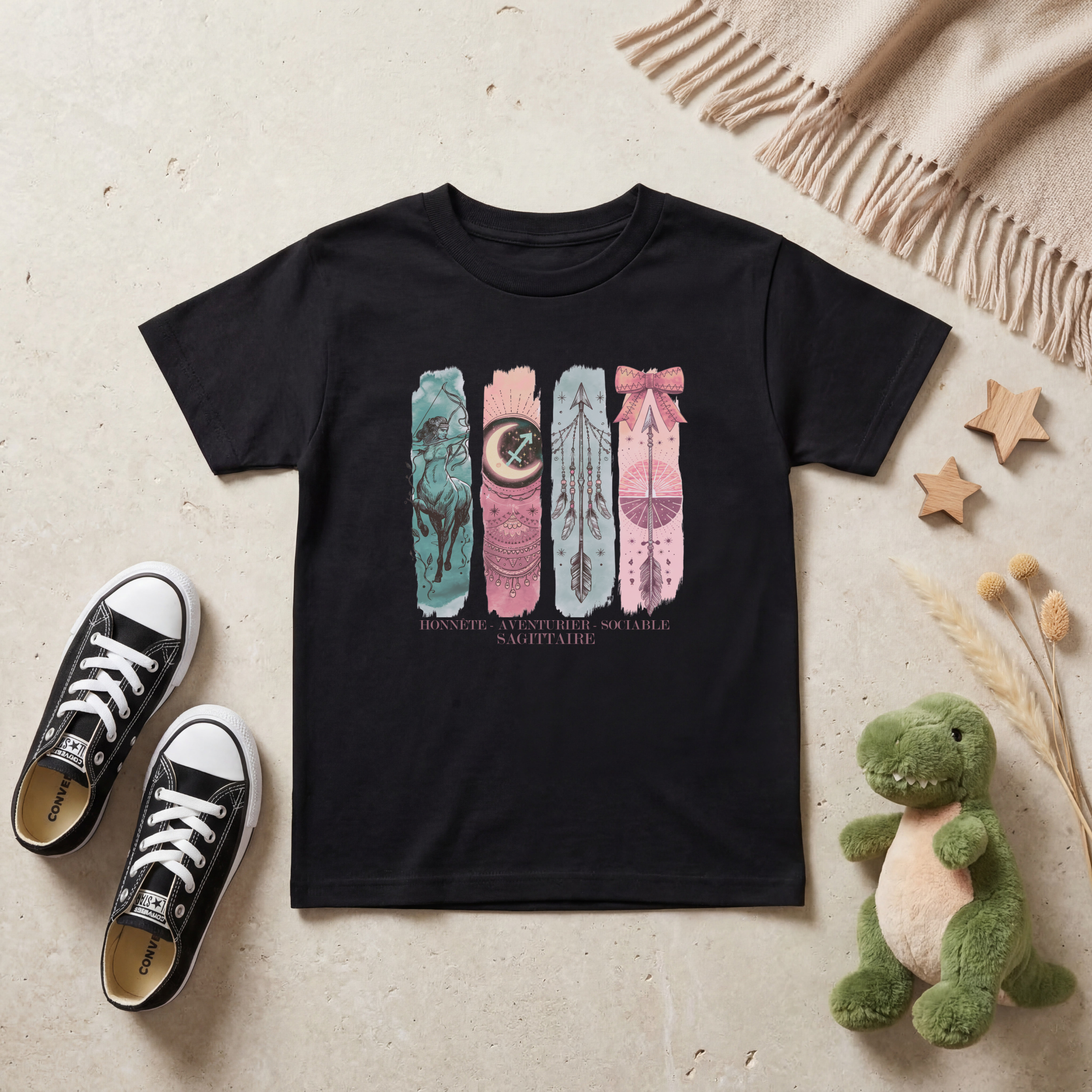 T-shirt Enfant Astrologie - Sagittaire Atelier Rose Bonbon