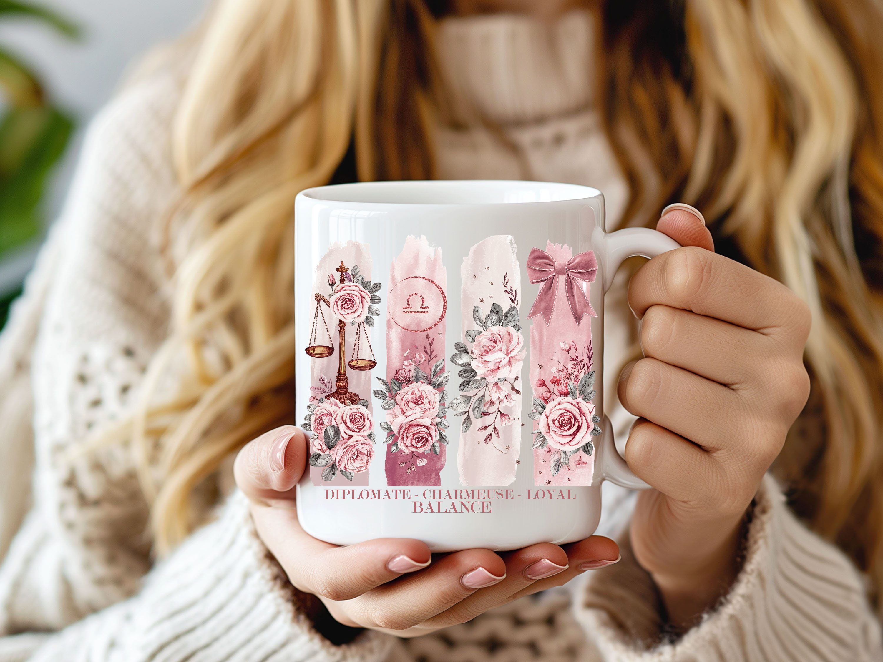 Tasse 15 oz Astrologie - Balance Atelier Rose Bonbon