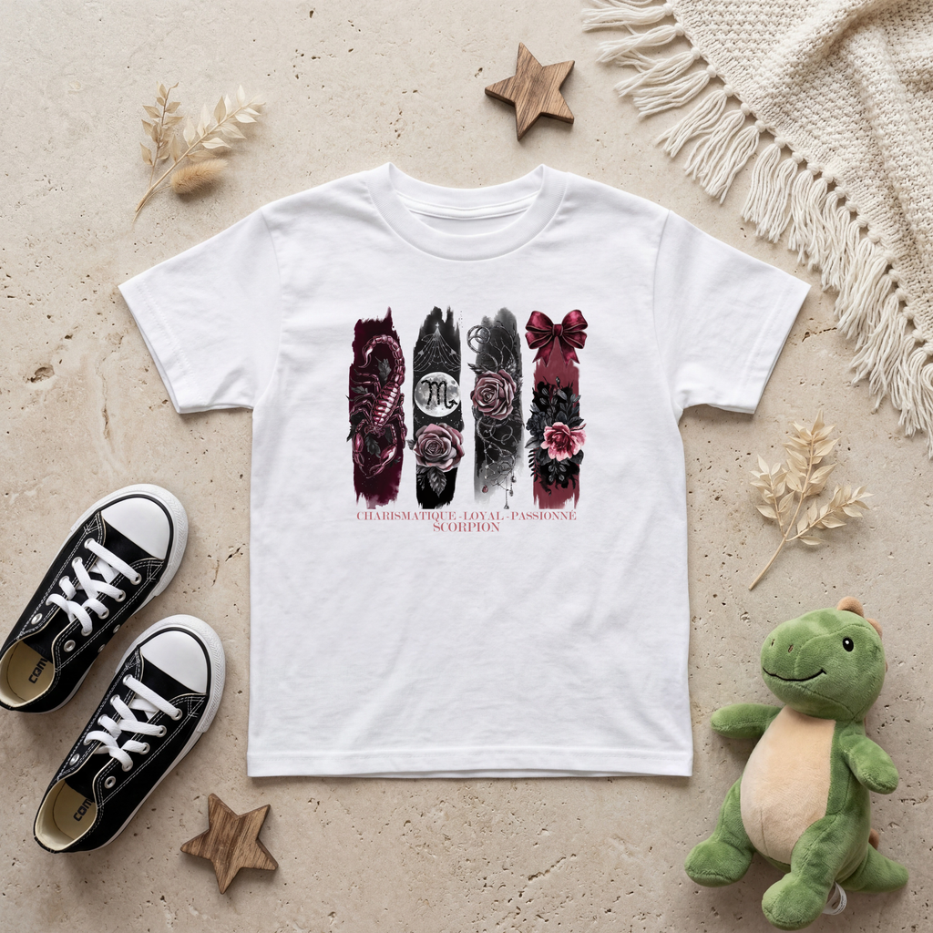 T-shirt Enfant Astrologie - Scorpion Atelier Rose Bonbon
