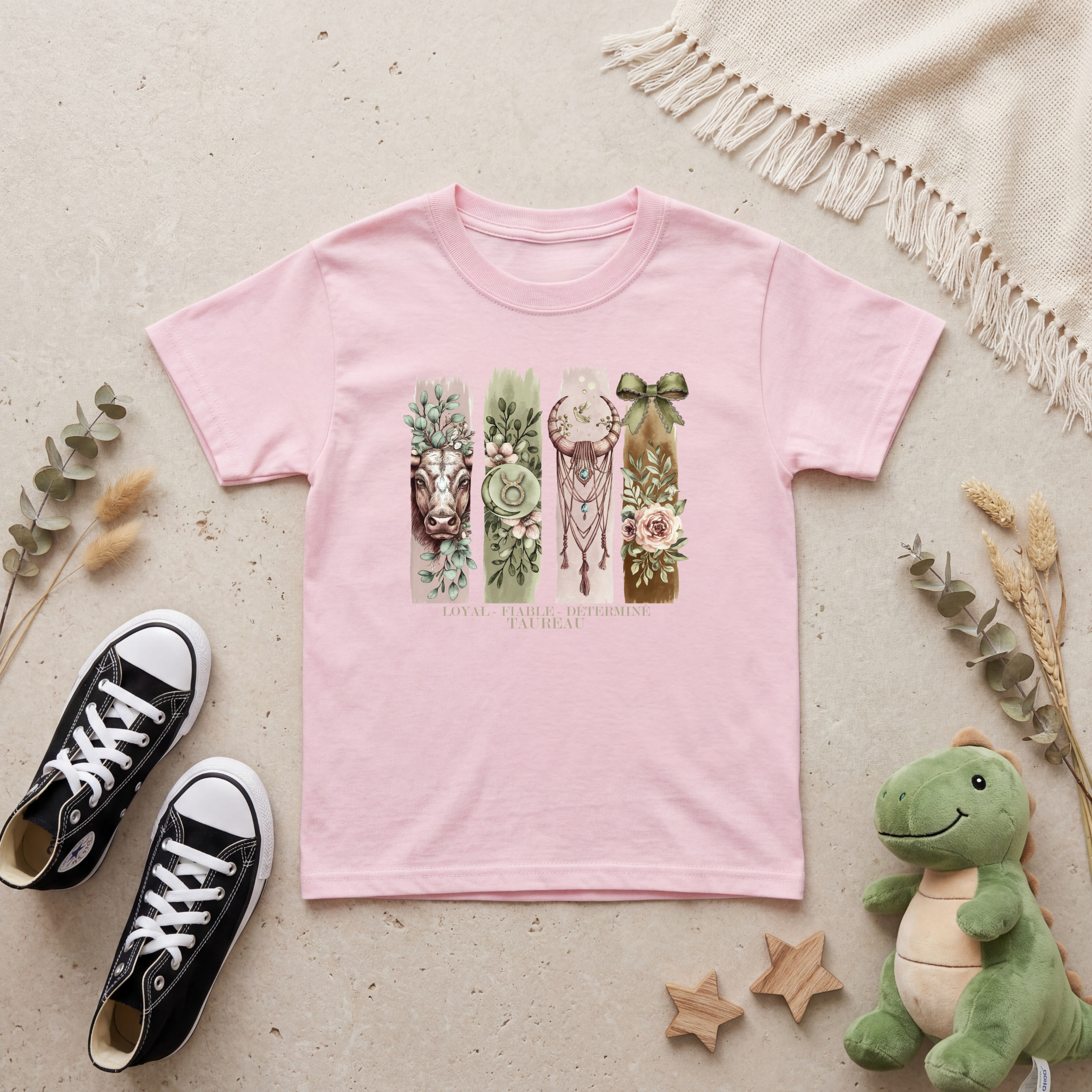 T-shirt Enfant Astrologie - Taureau Atelier Rose Bonbon