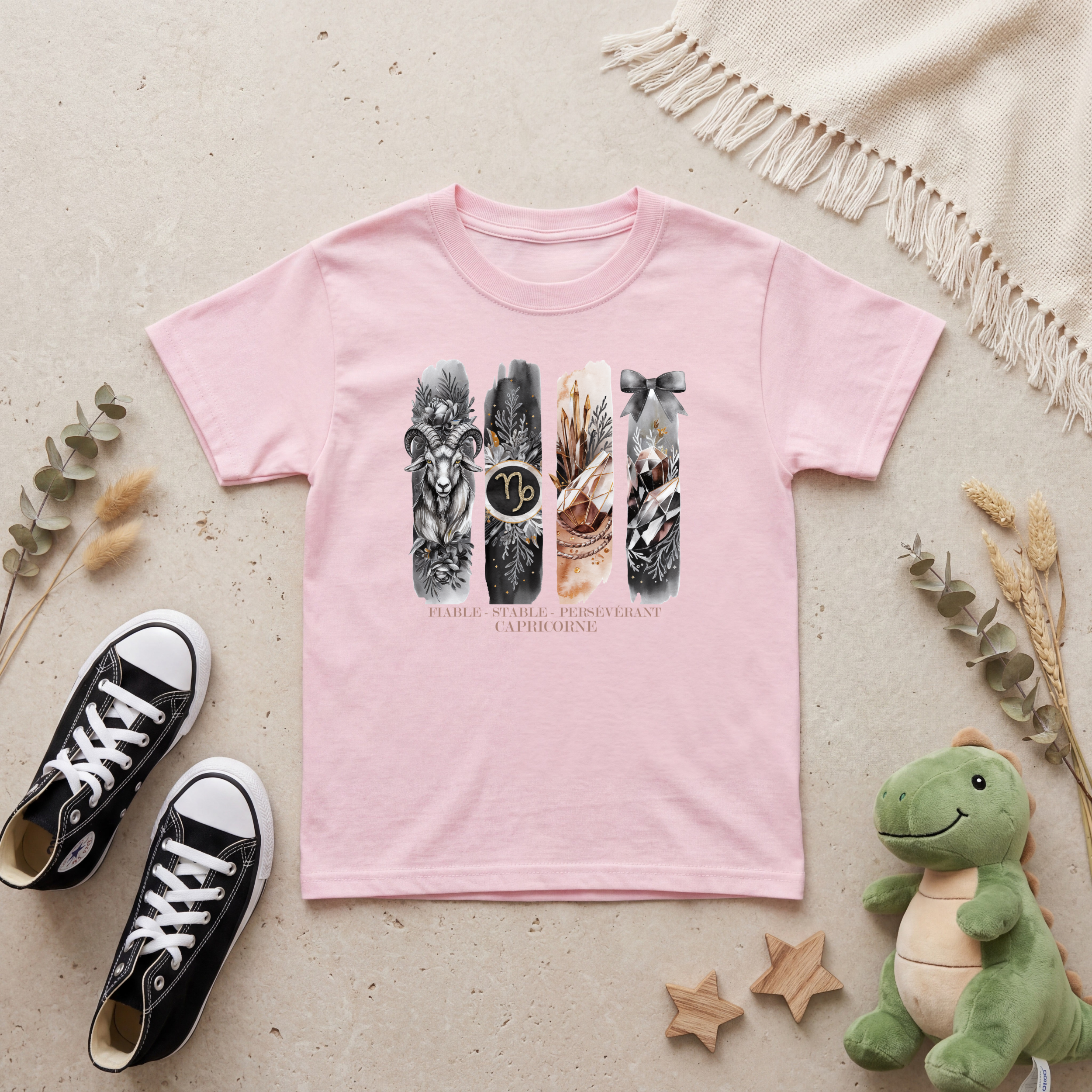 T-shirt Enfant Astrologie - Capricorne Atelier Rose Bonbon