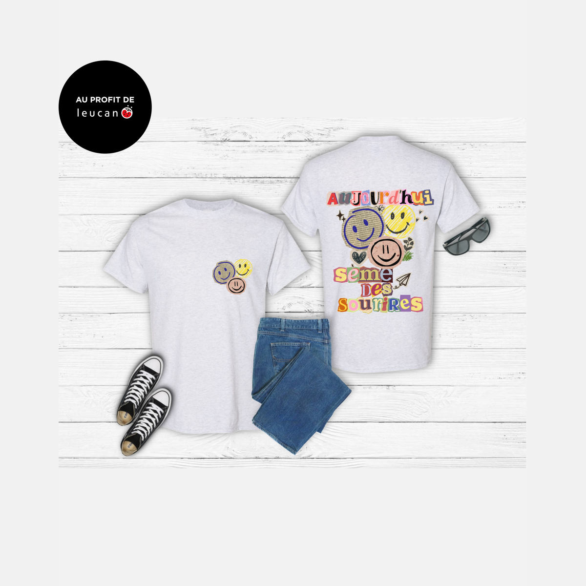 T-shirt - Sème des sourires Atelier Rose Bonbon