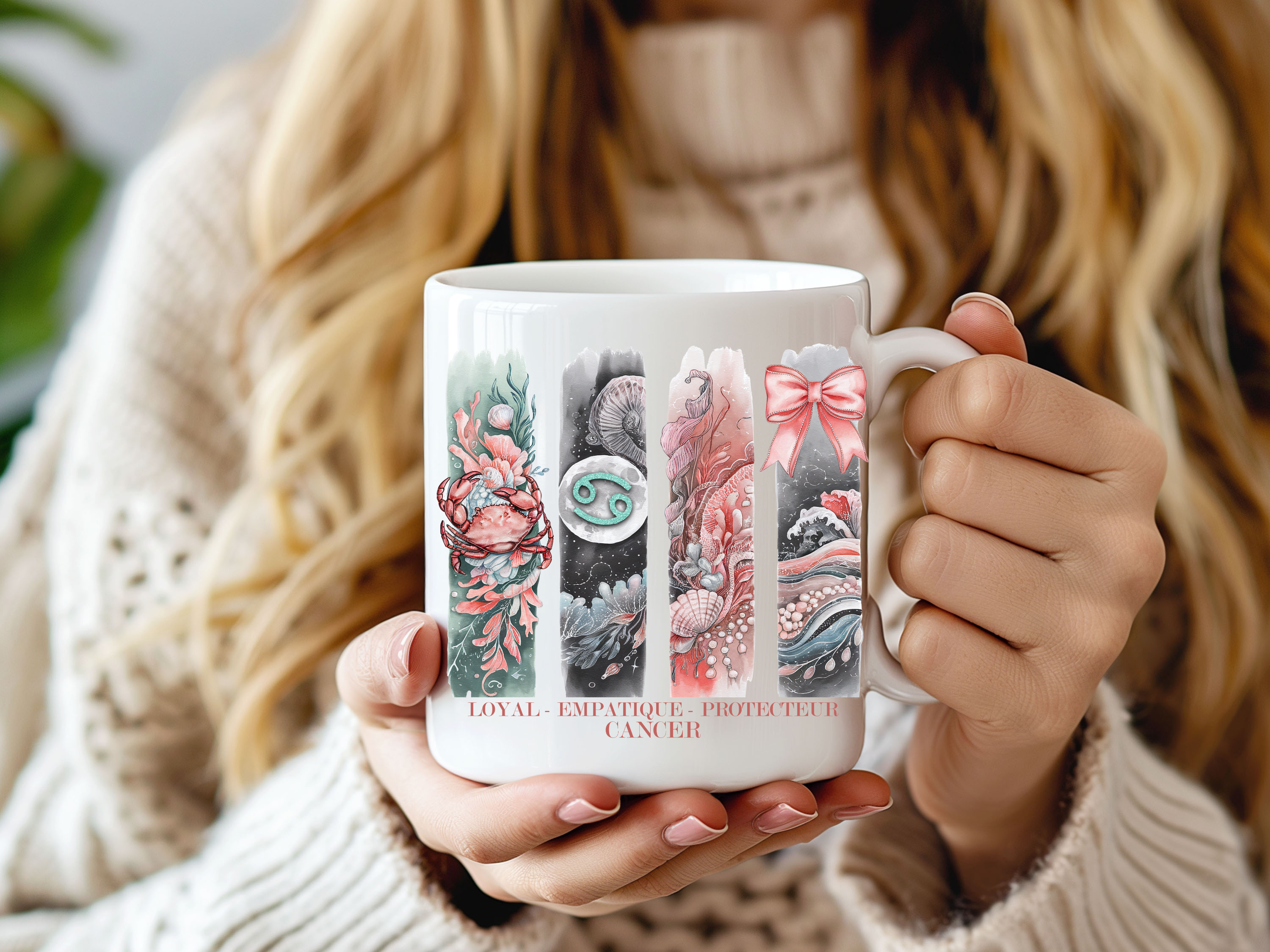 Tasse 15 oz Astrologie - Cancer Atelier Rose Bonbon