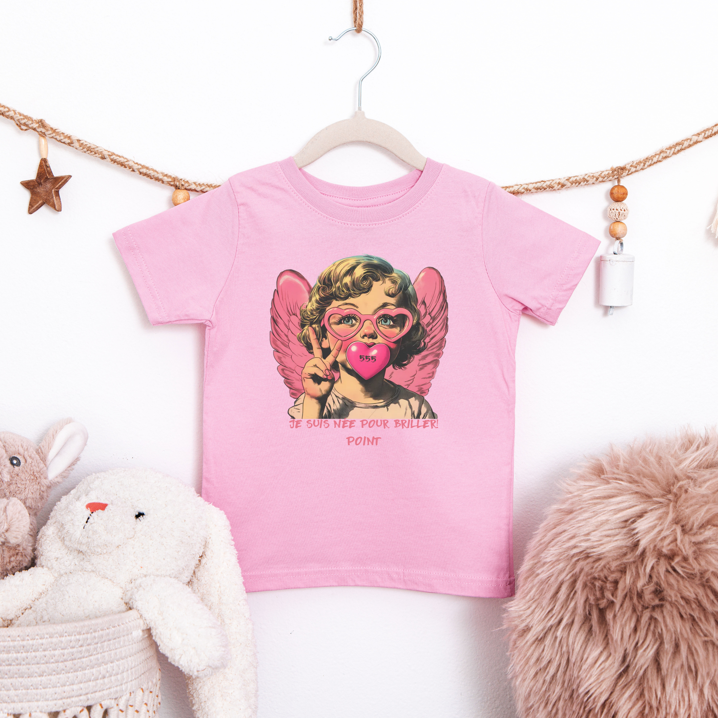 T-shirt Bébé - Je suis née pour briller! Atelier Rose Bonbon