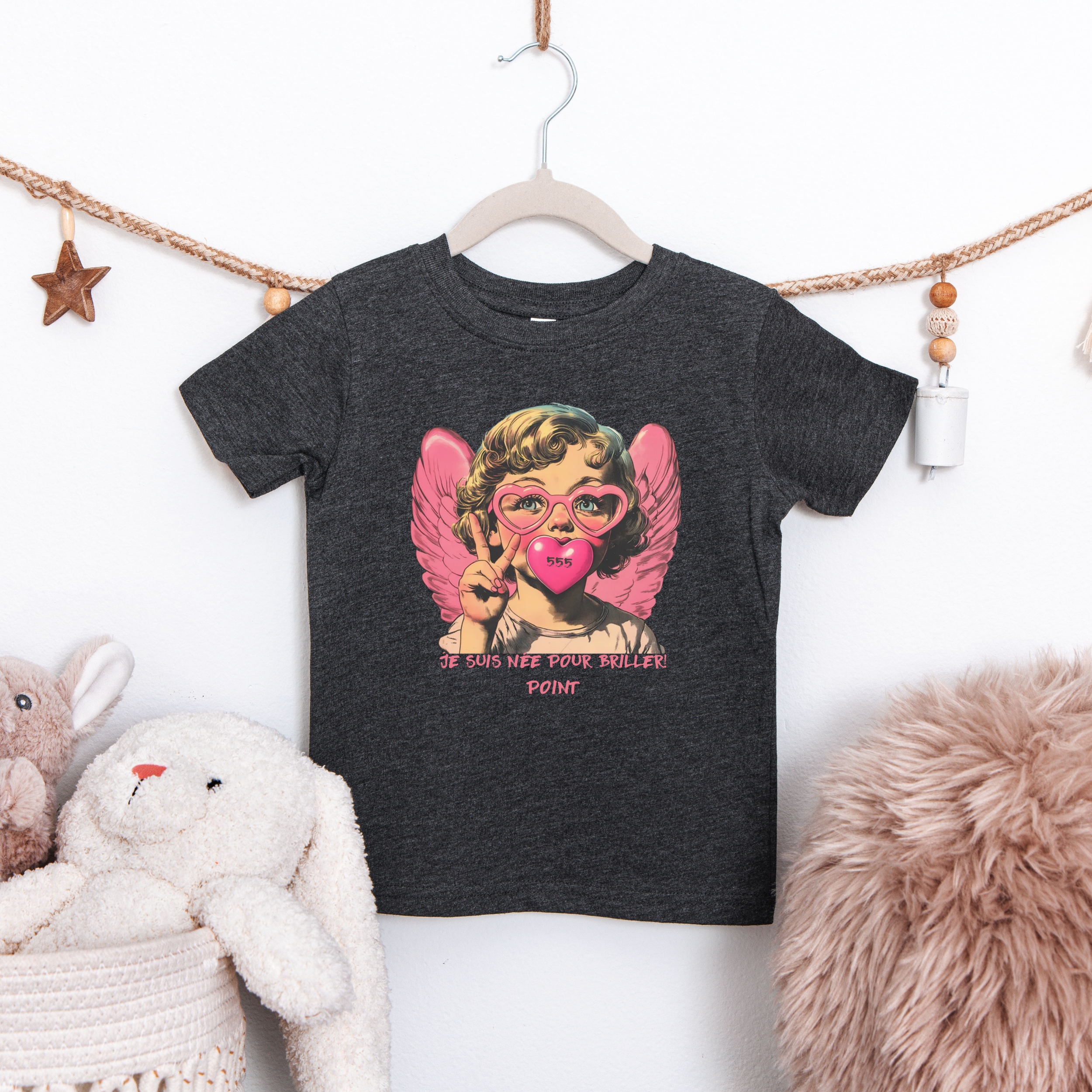 T-shirt Bébé - Je suis née pour briller! Atelier Rose Bonbon