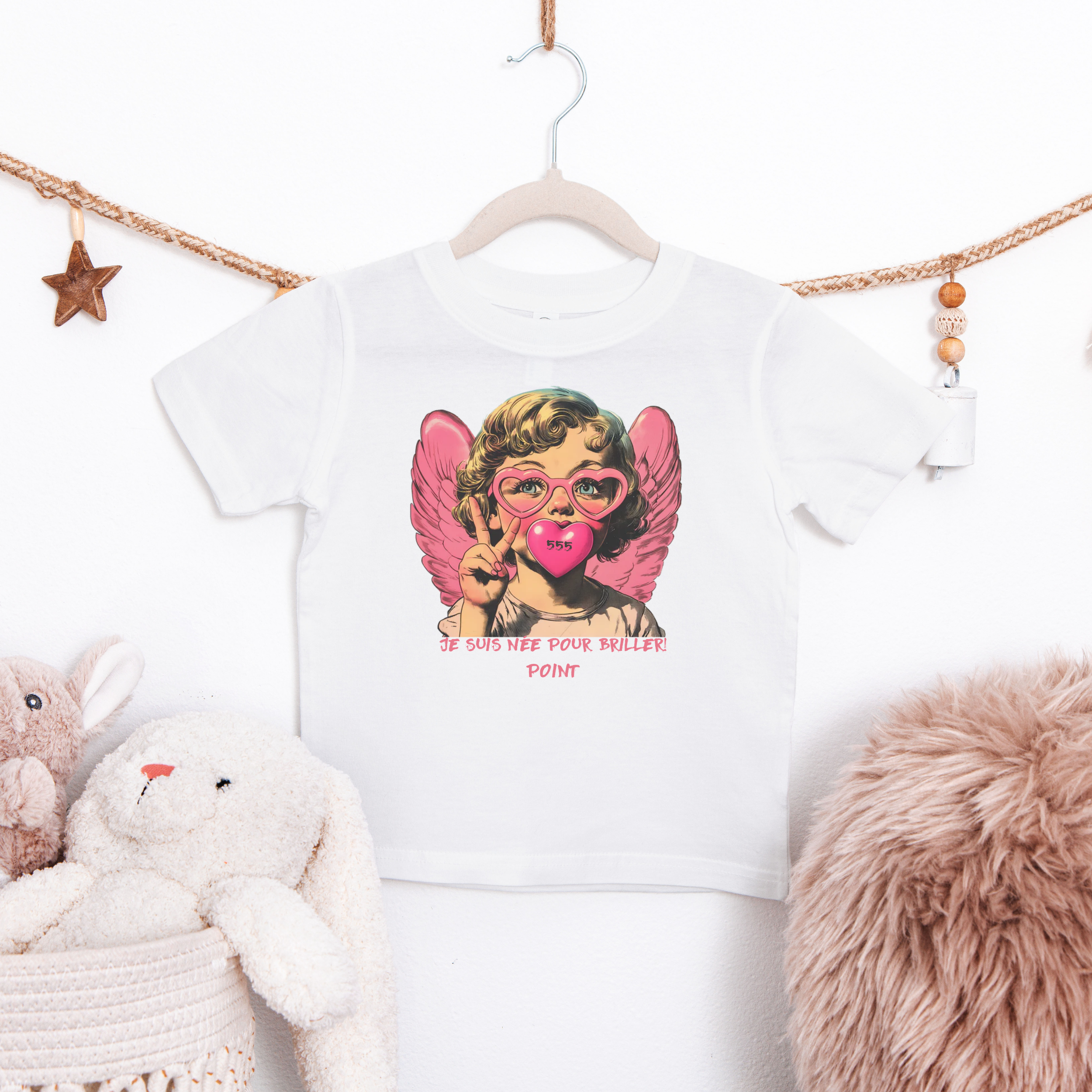 T-shirt Bébé - Je suis née pour briller! Atelier Rose Bonbon