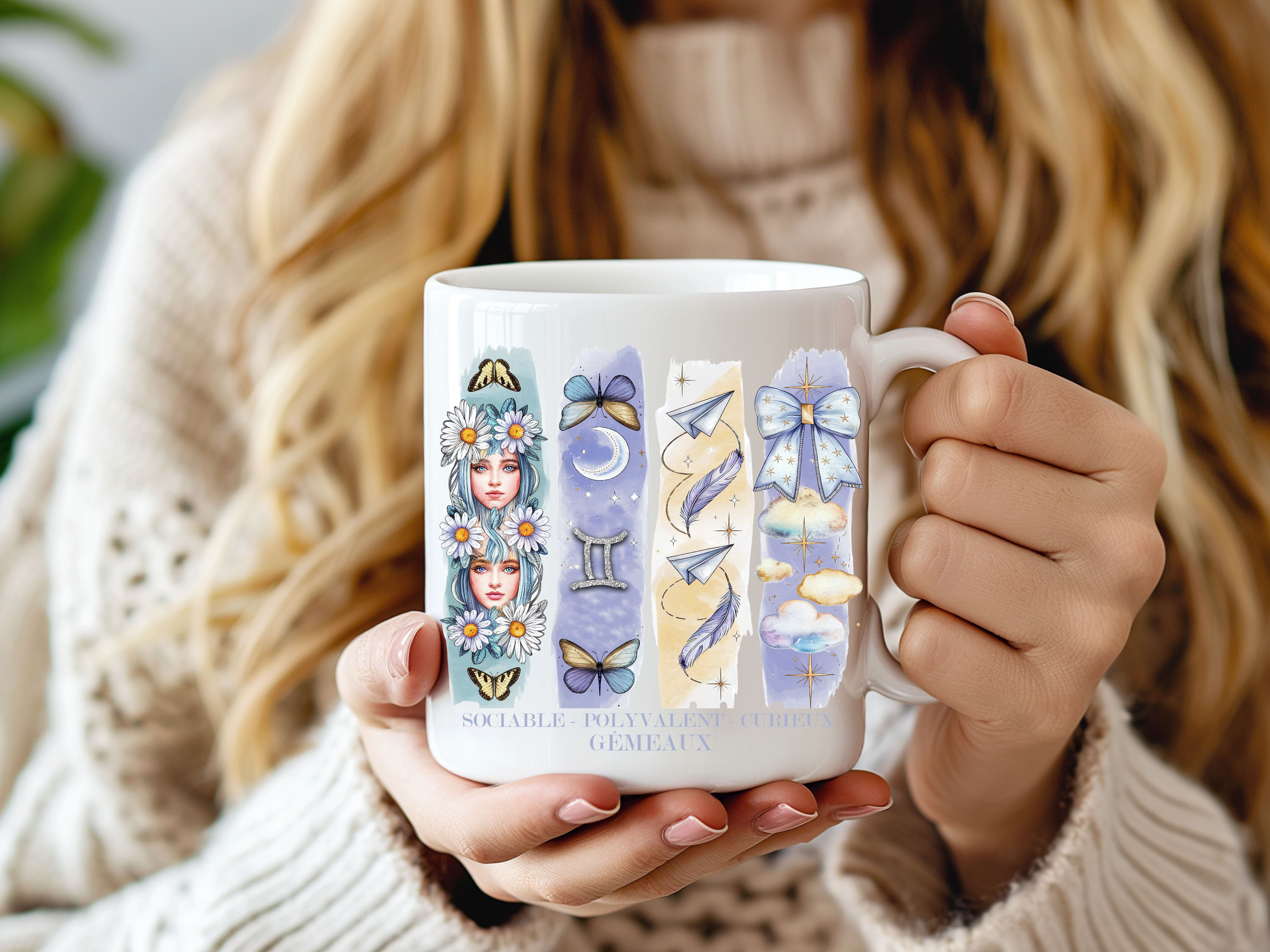 Tasse 15 oz Astrologie - Gémeaux Atelier Rose Bonbon