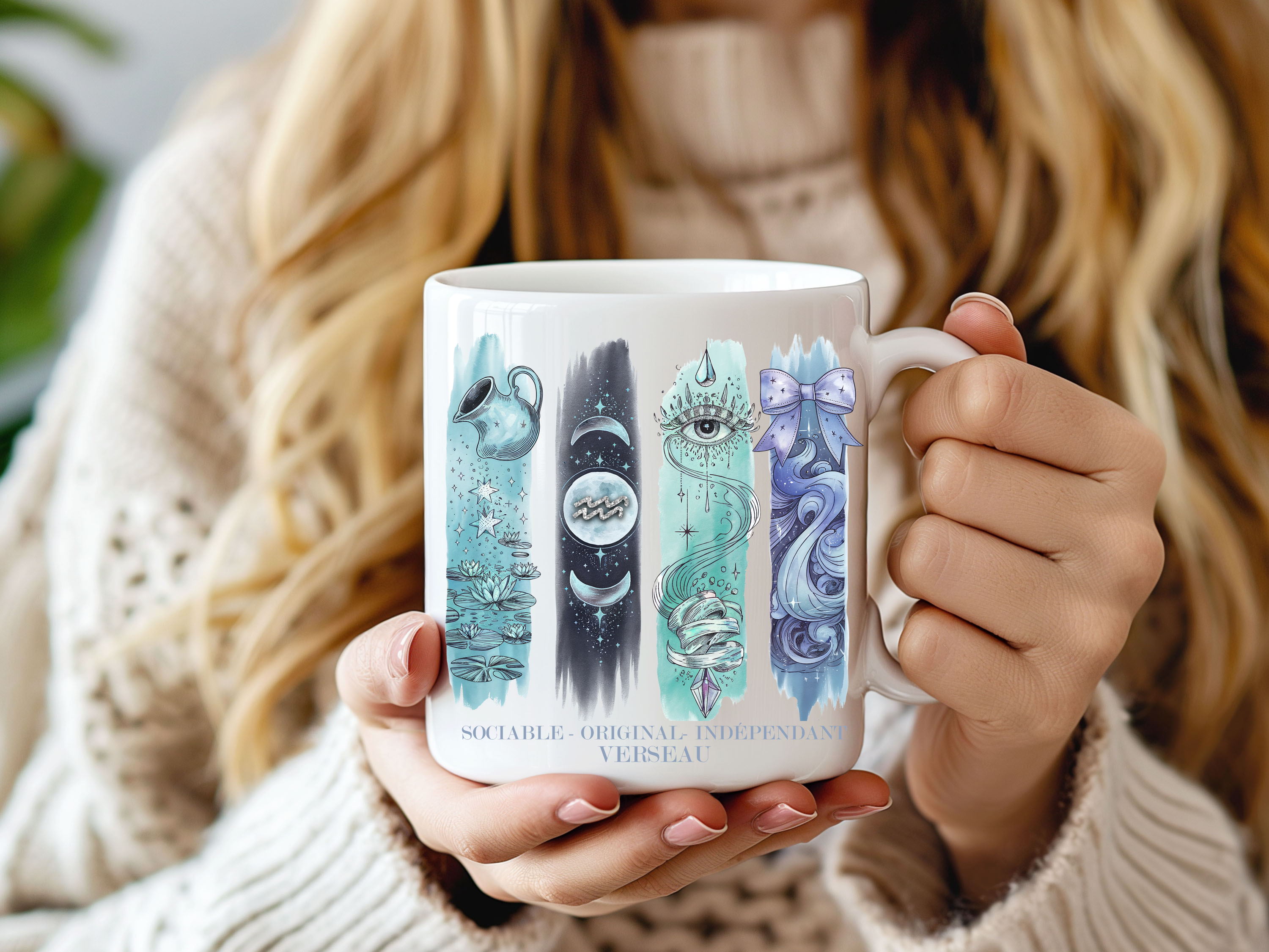 Tasse 15 oz Astrologie - Verseau Atelier Rose Bonbon