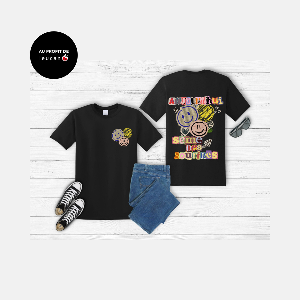 T-shirt - Sème des sourires Atelier Rose Bonbon