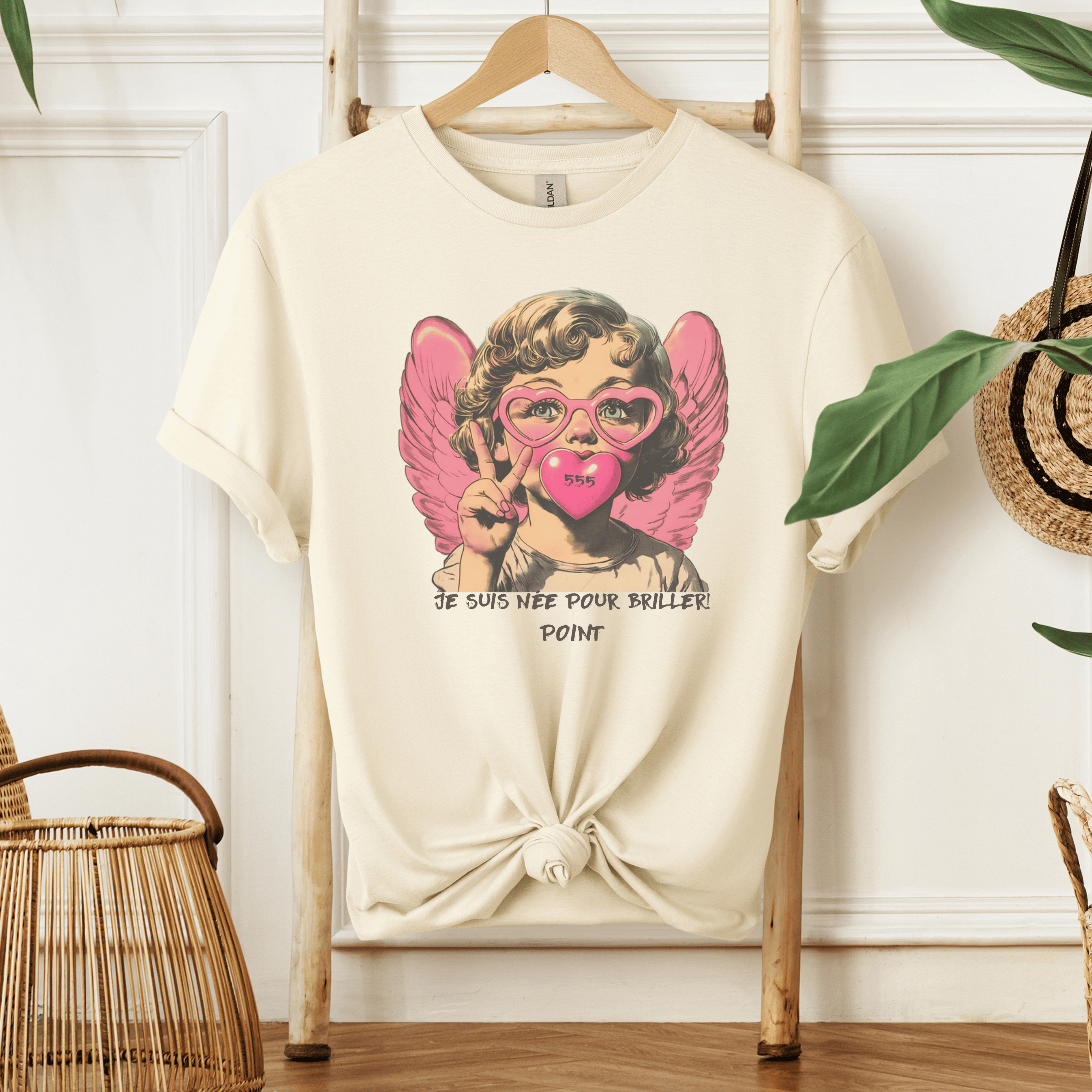 T-shirt - Je suis née pour briller! Atelier Rose Bonbon