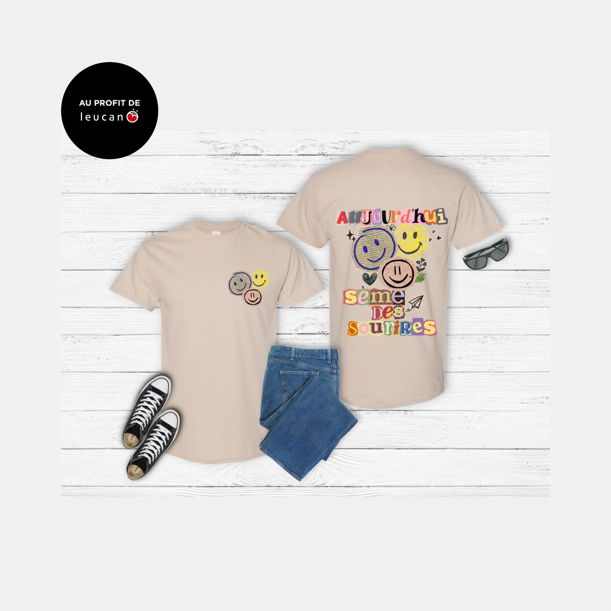 T-shirt - Sème des sourires Atelier Rose Bonbon