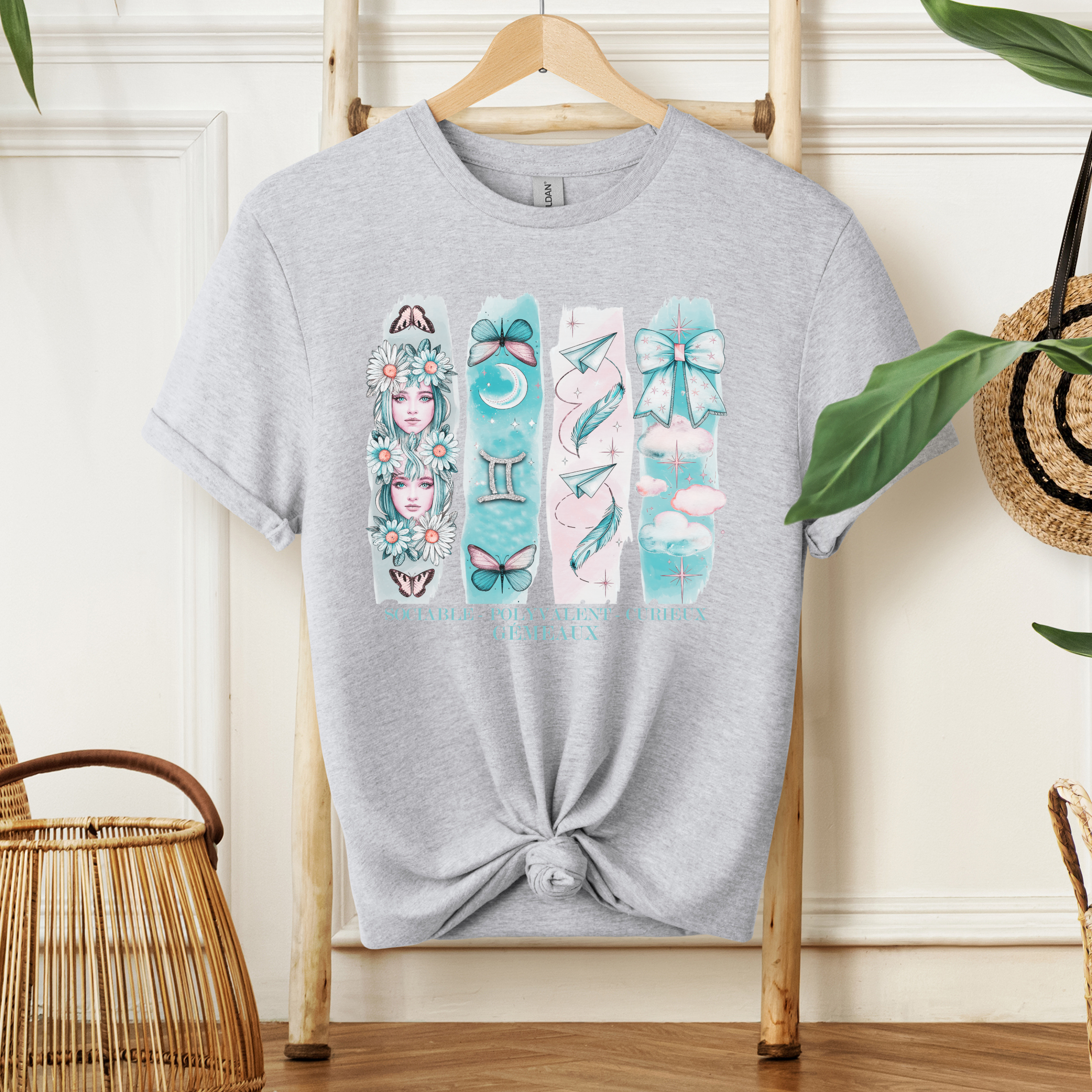 T-shirt Astrologie - Gémeaux Atelier Rose Bonbon