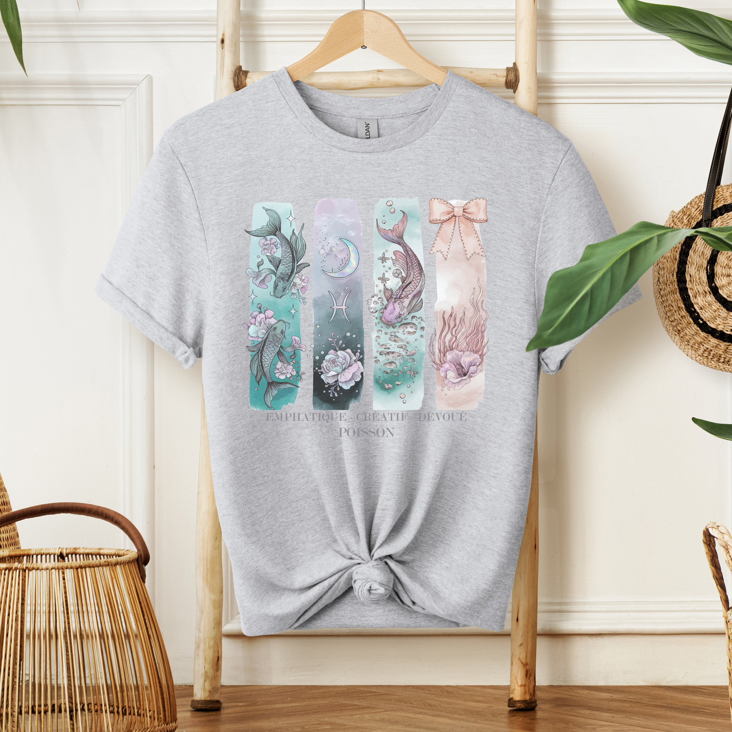 T-shirt Astrologie - Poisson Atelier Rose Bonbon