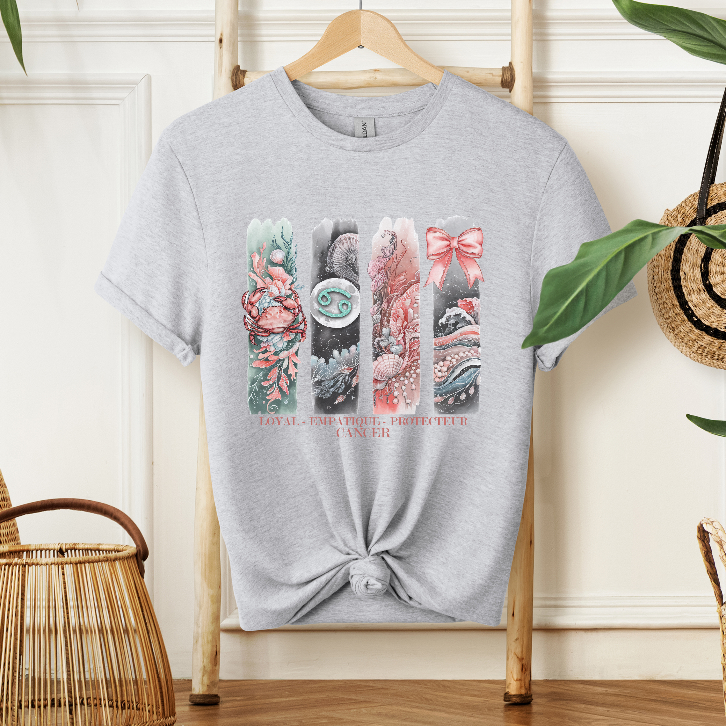 T-shirt Astrologie - Cancer Atelier Rose Bonbon