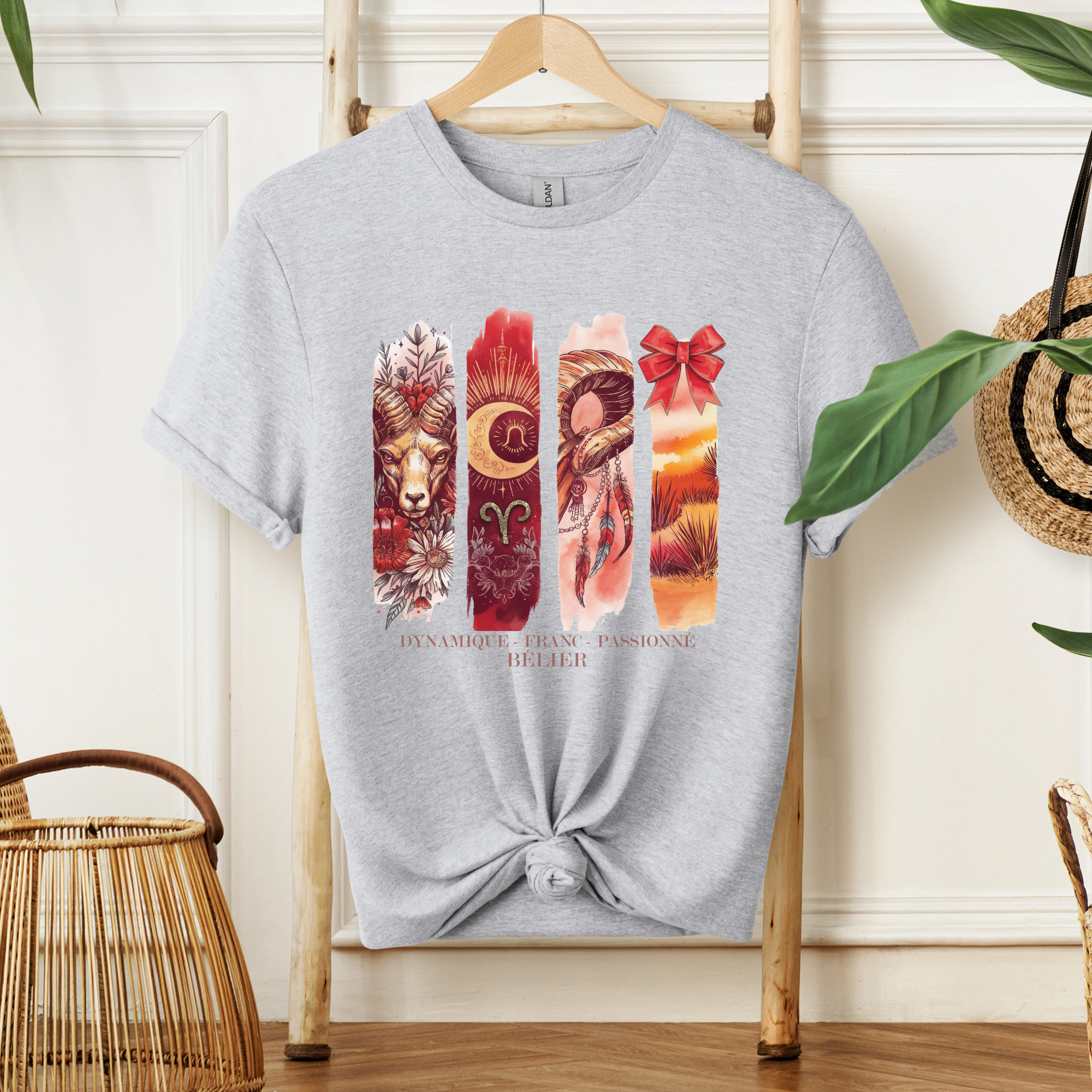 T-shirt Astrologie - Bélier Atelier Rose Bonbon