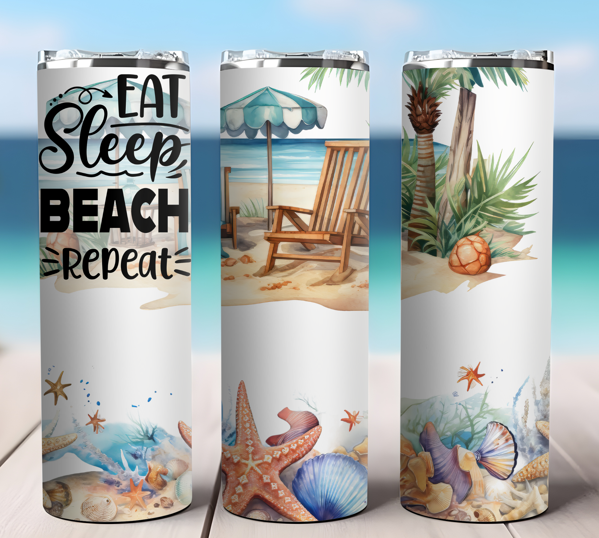 Bouteille Isotherme - Eat Sleep Beach Repeat