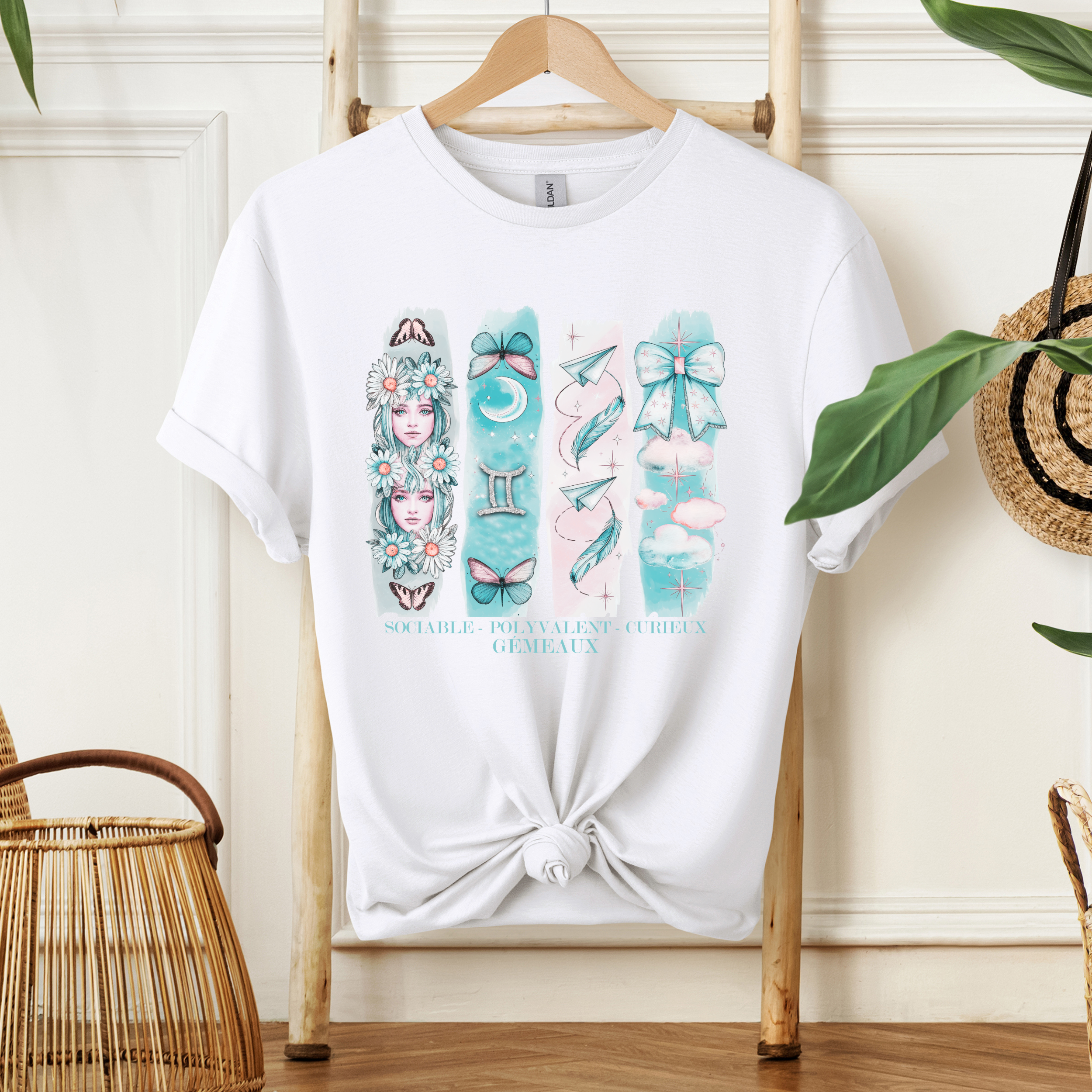 T-shirt Astrologie - Gémeaux Atelier Rose Bonbon