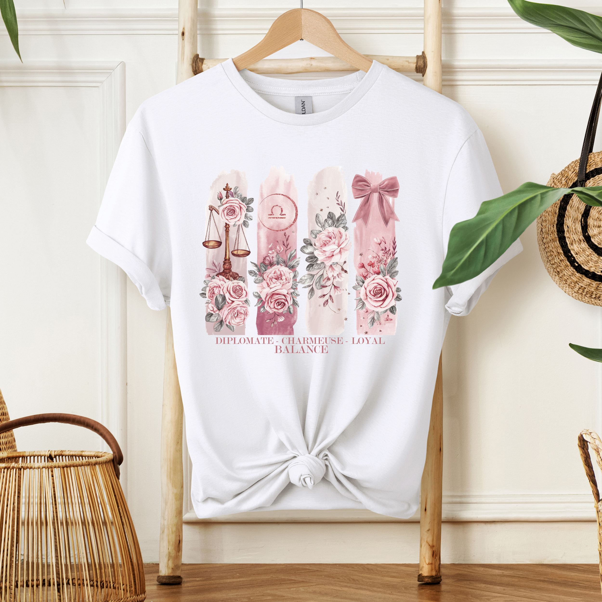 T-shirt Astrologie - Balance Atelier Rose Bonbon