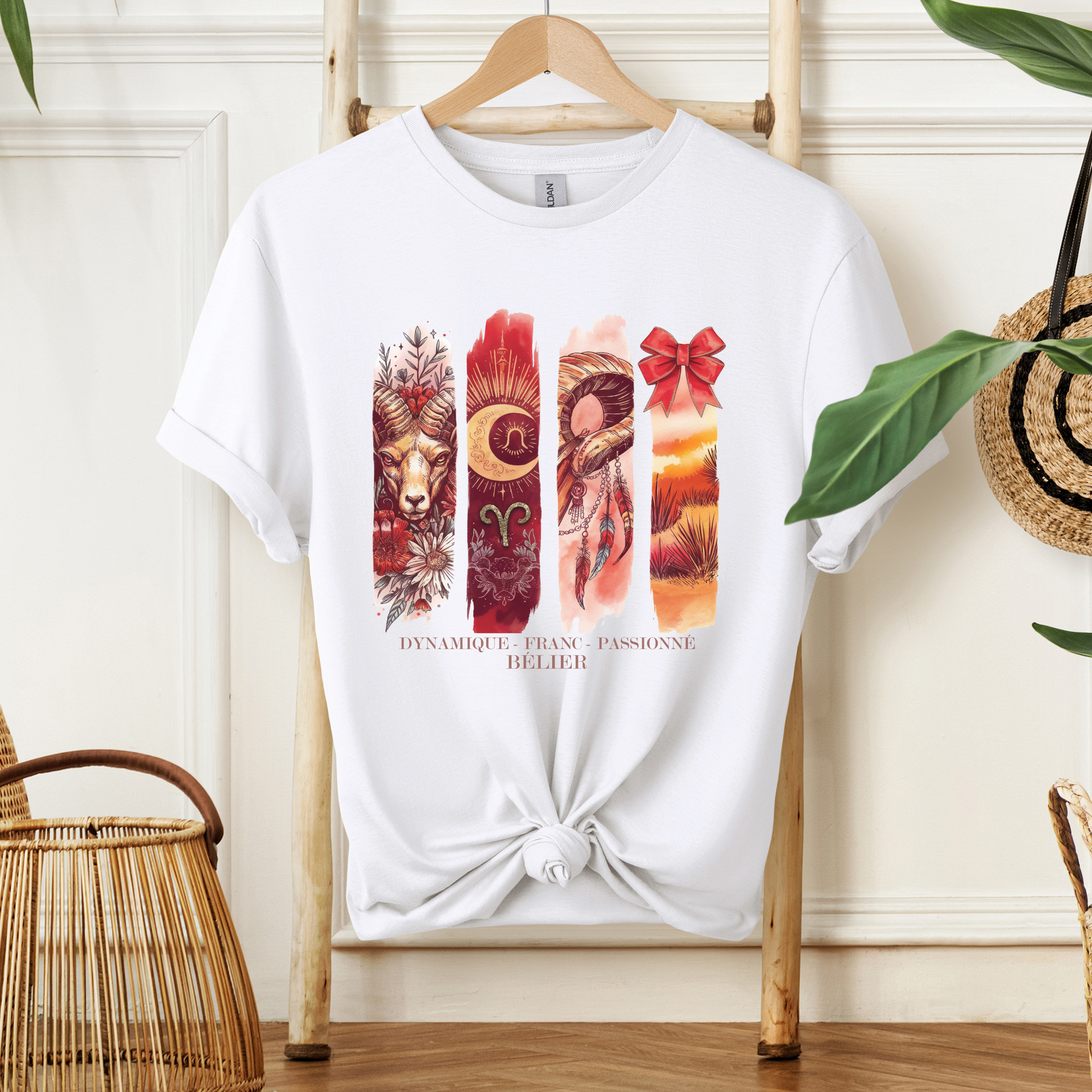 T-shirt Astrologie - Bélier Atelier Rose Bonbon