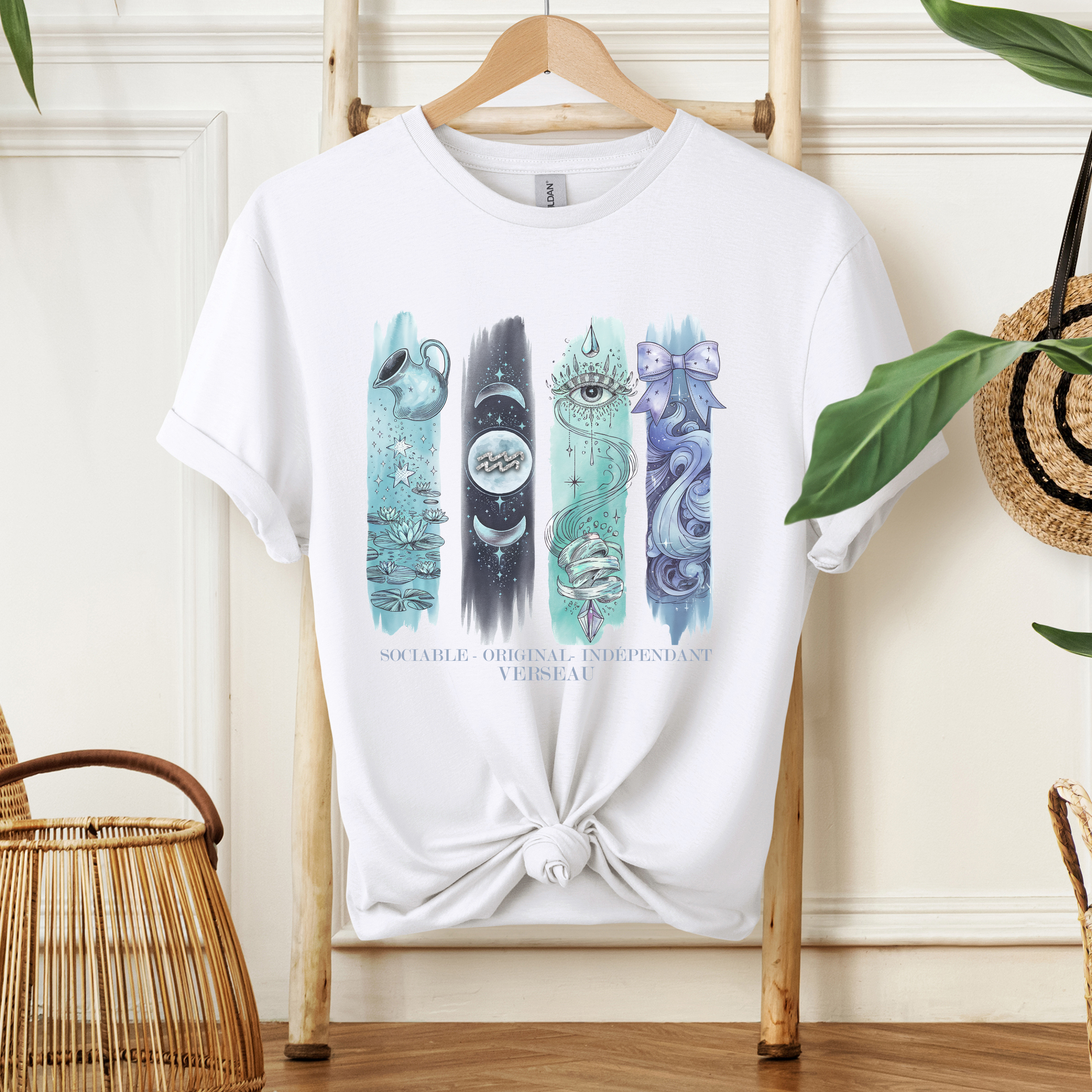 T-shirt Astrologie - Verseau Atelier Rose Bonbon