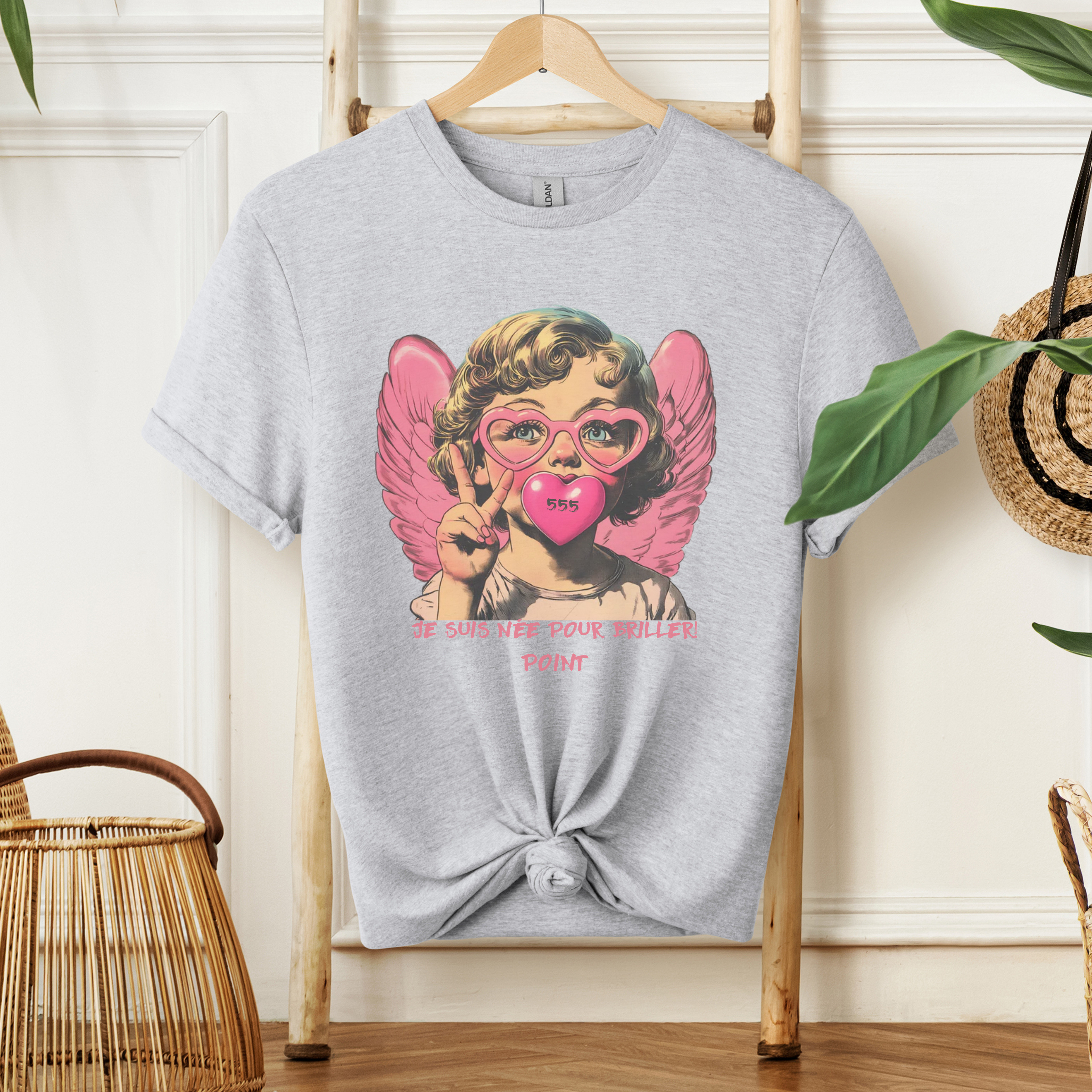 T-shirt - Je suis née pour briller! Atelier Rose Bonbon