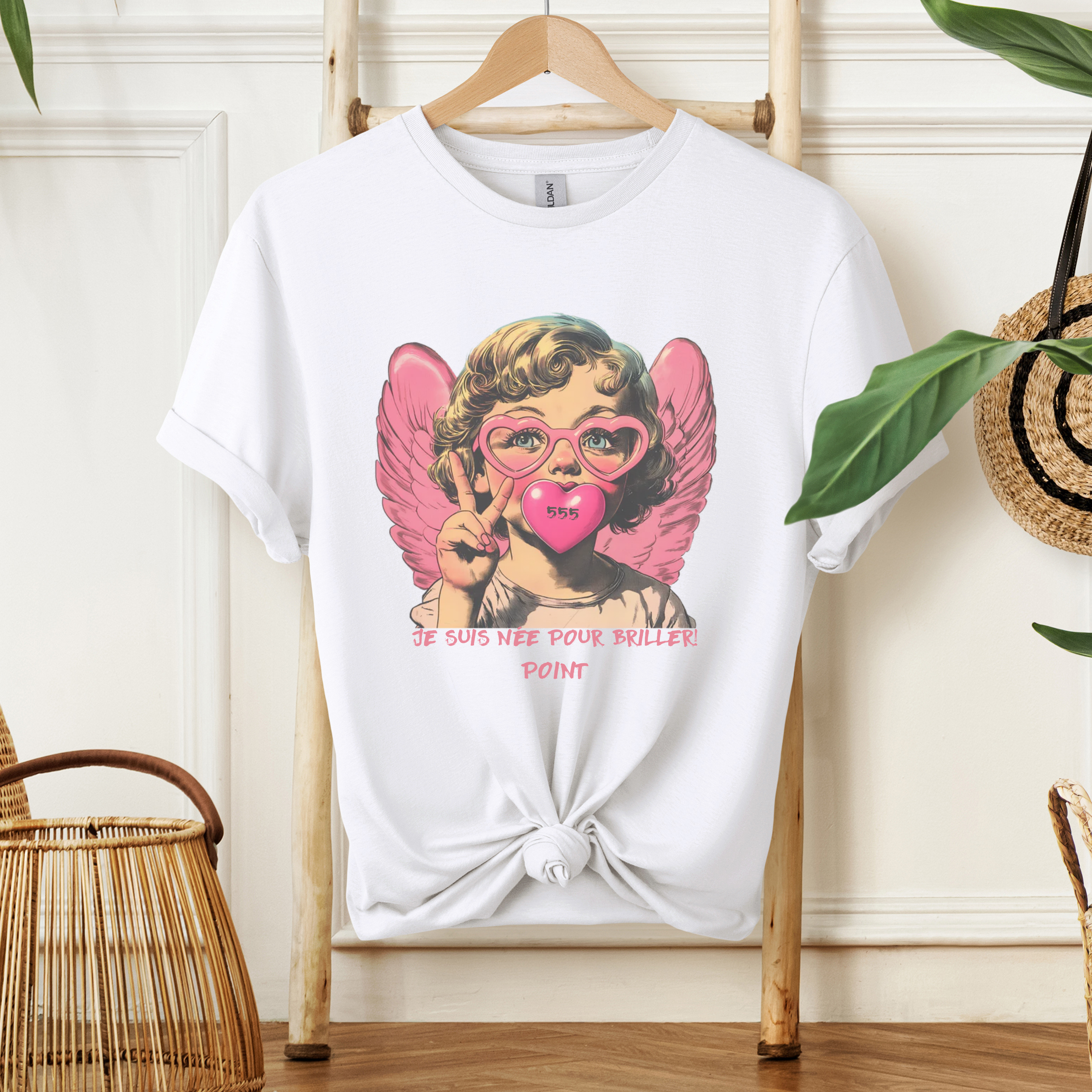 T-shirt - Je suis née pour briller! Atelier Rose Bonbon