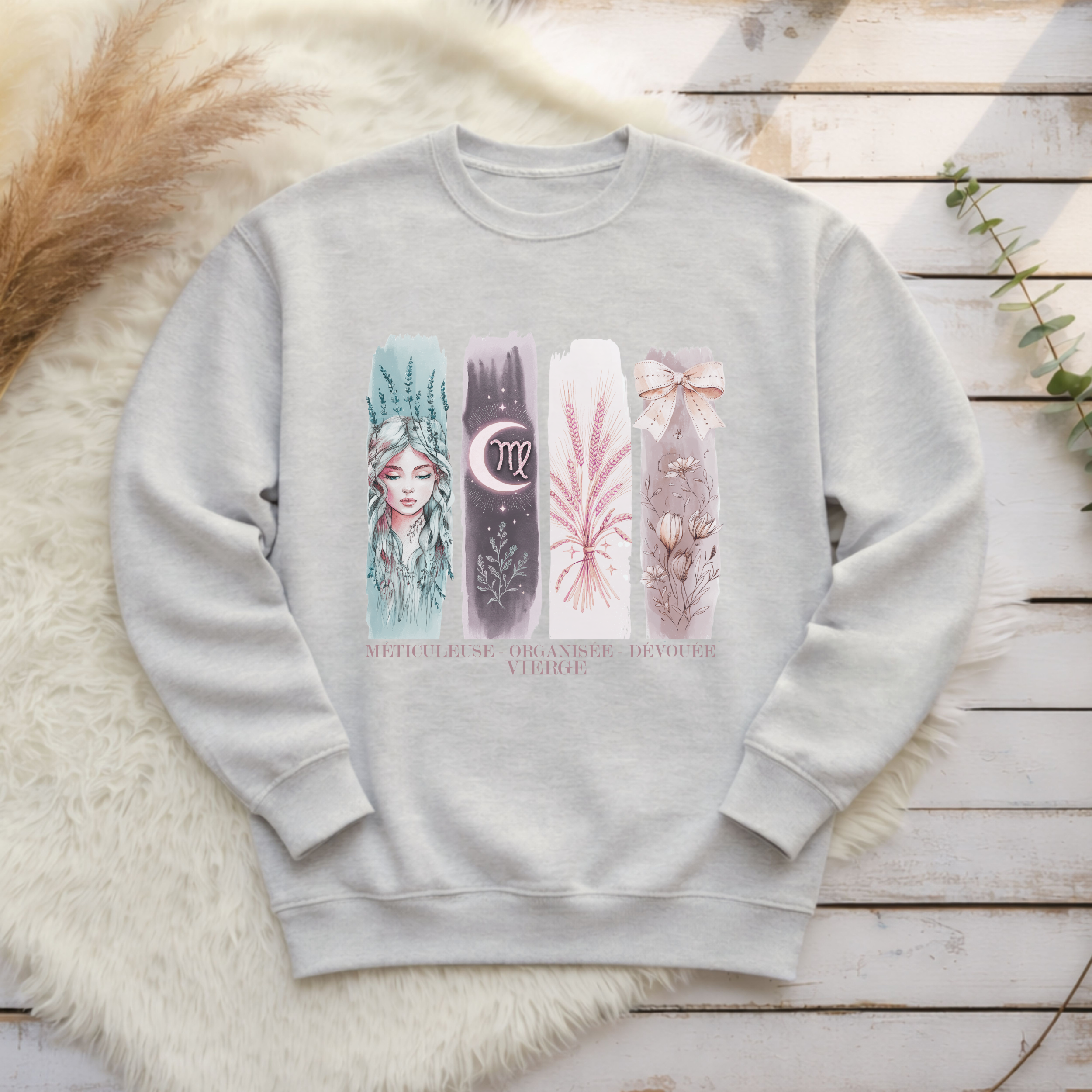 Crewneck Astrologie - Vierge Atelier Rose Bonbon