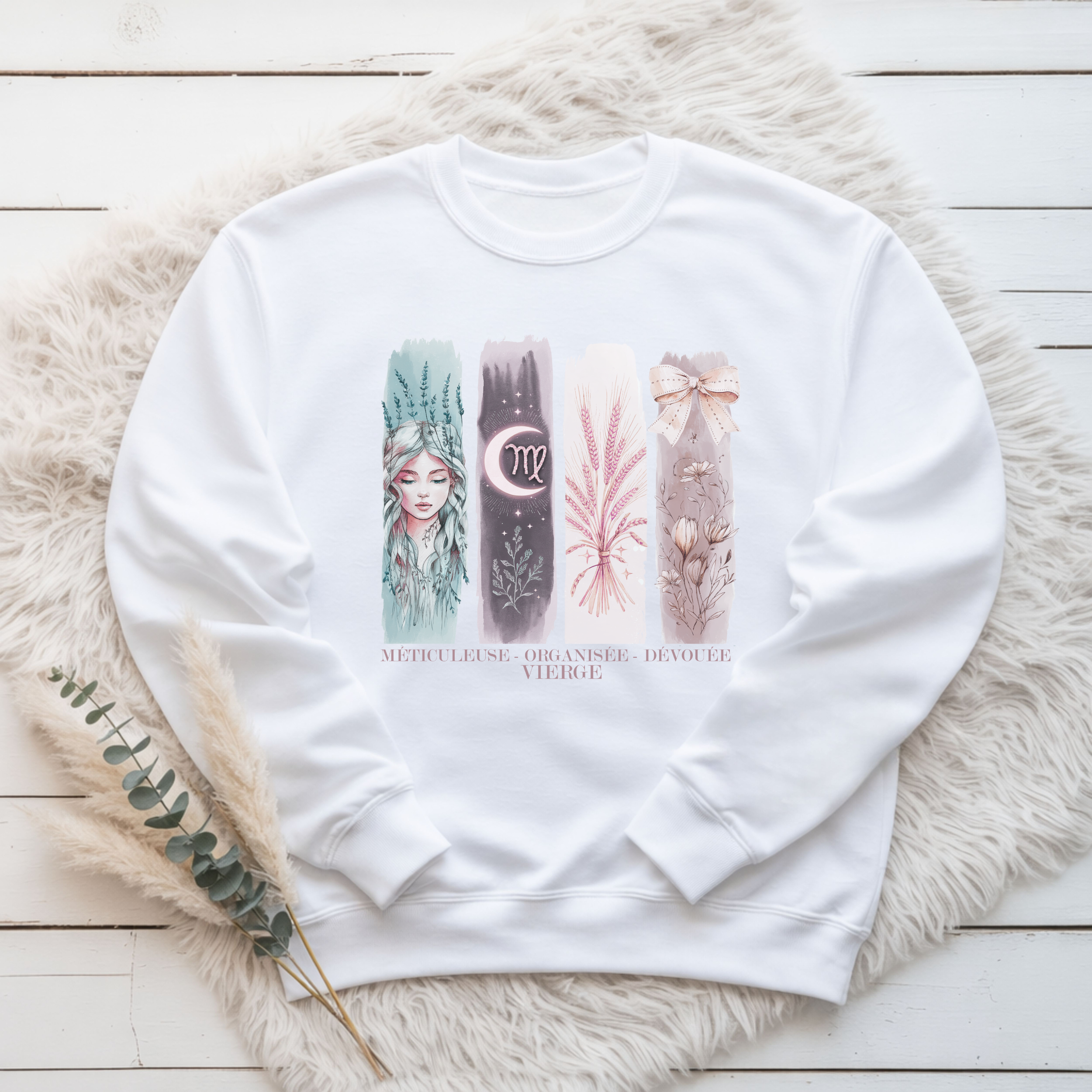 Crewneck Astrologie - Vierge Atelier Rose Bonbon