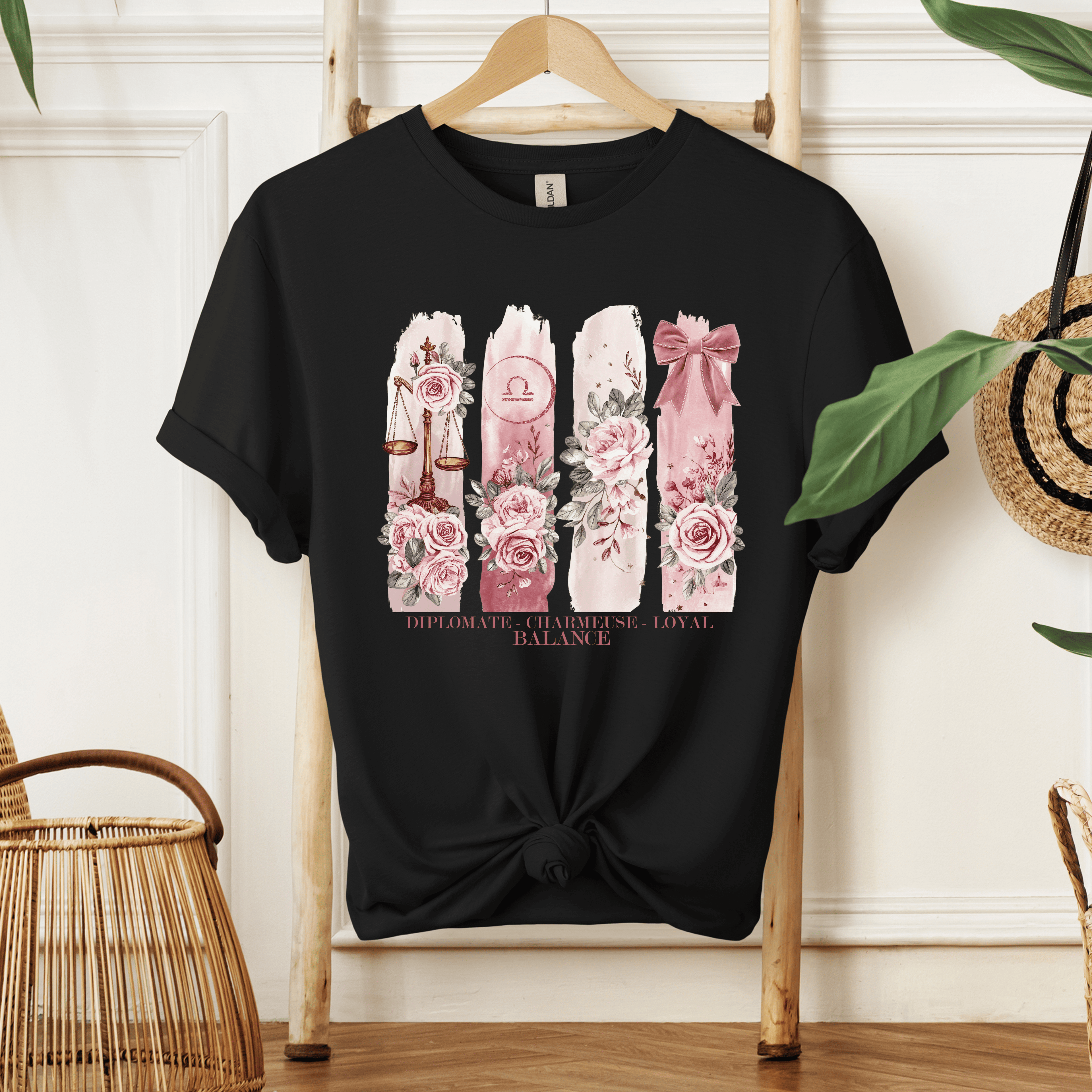 T-shirt Astrologie - Balance Atelier Rose Bonbon