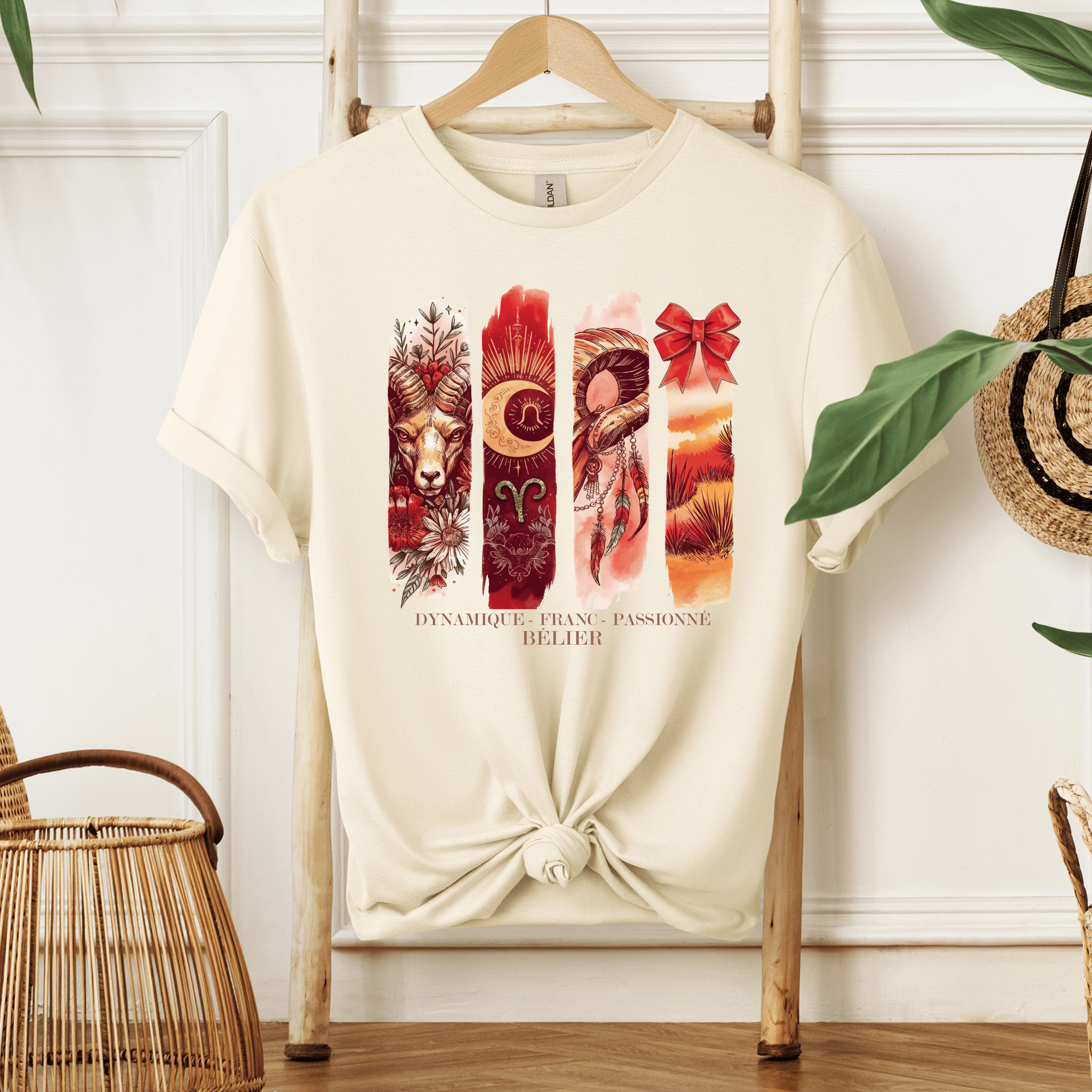 T-shirt Astrologie - Bélier Atelier Rose Bonbon