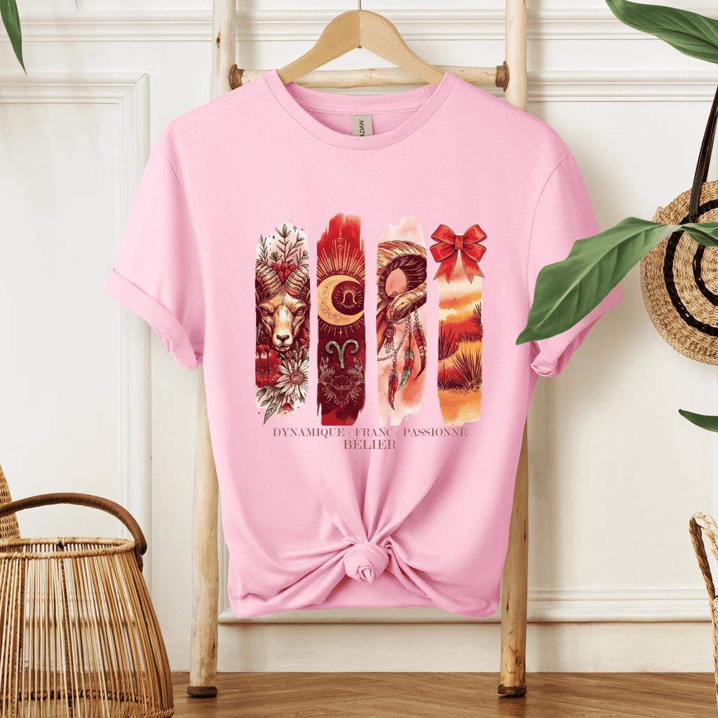 T-shirt Astrologie - Bélier Atelier Rose Bonbon