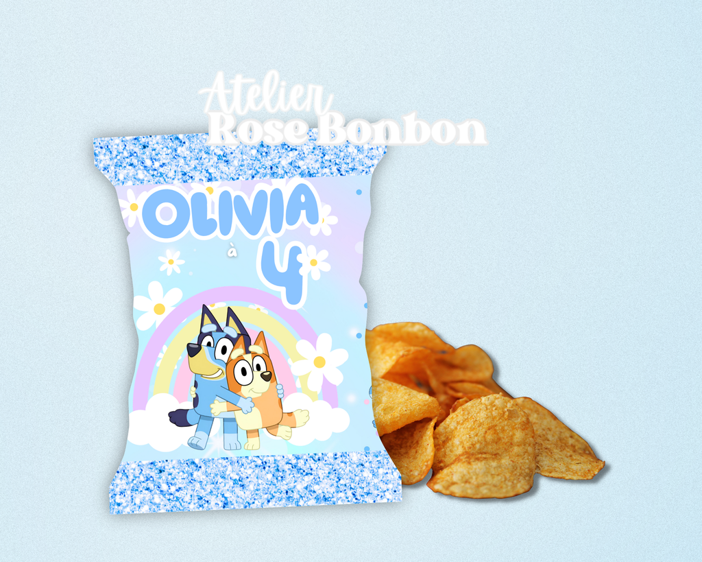 Sac de chips personnalisé Atelier Rose Bonbon